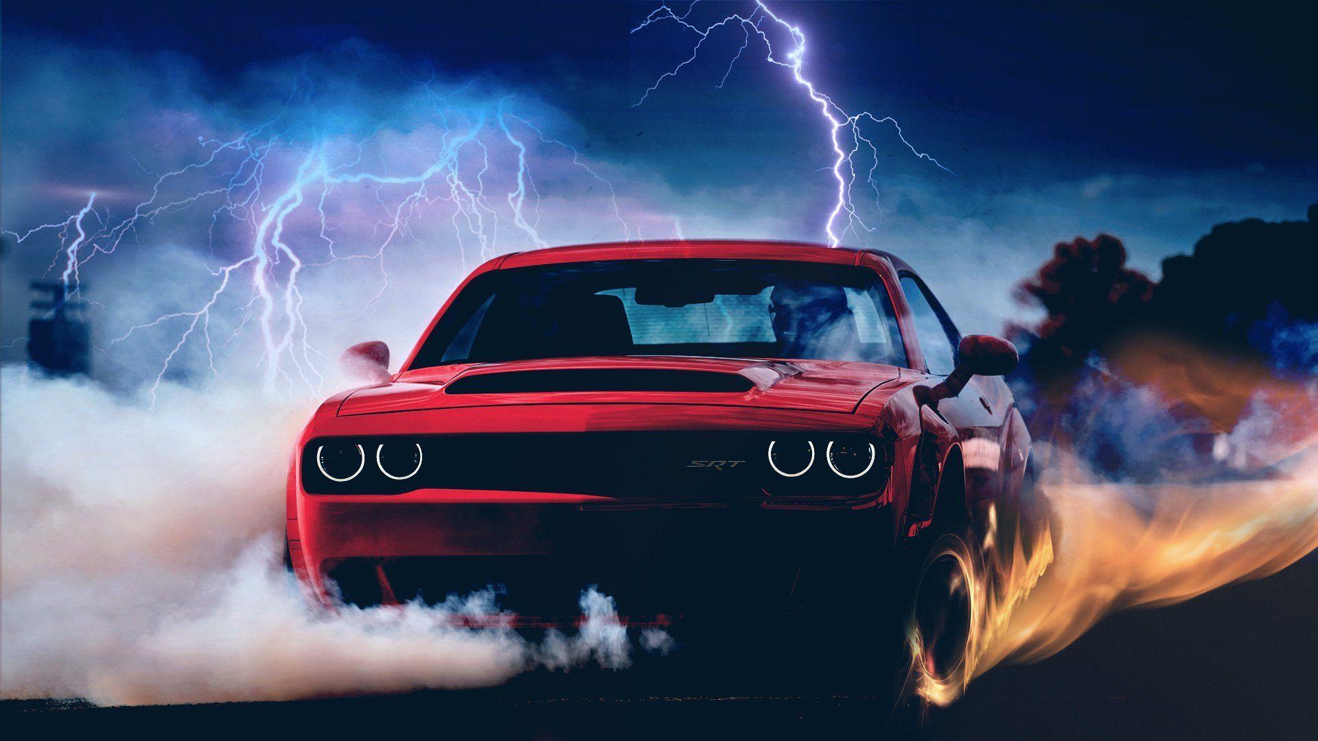 1920x1080 Dodge Demon Logo Wallpaper