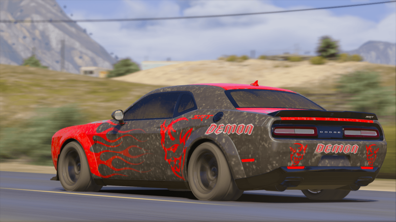 1366x768 Dodge Demon Background