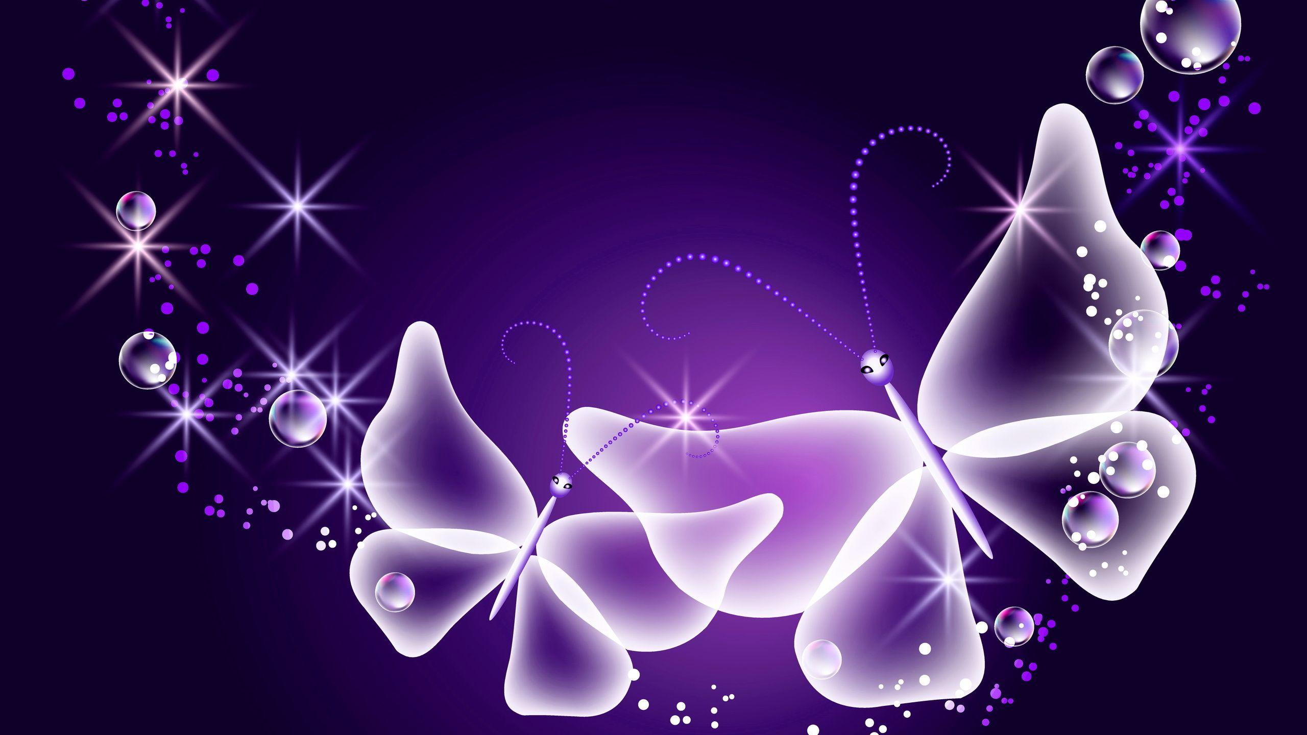 2560x1440 sparkle, neon, butterfly, glow, butterflies, abstract, purple, neon desktop wallpaper 22938