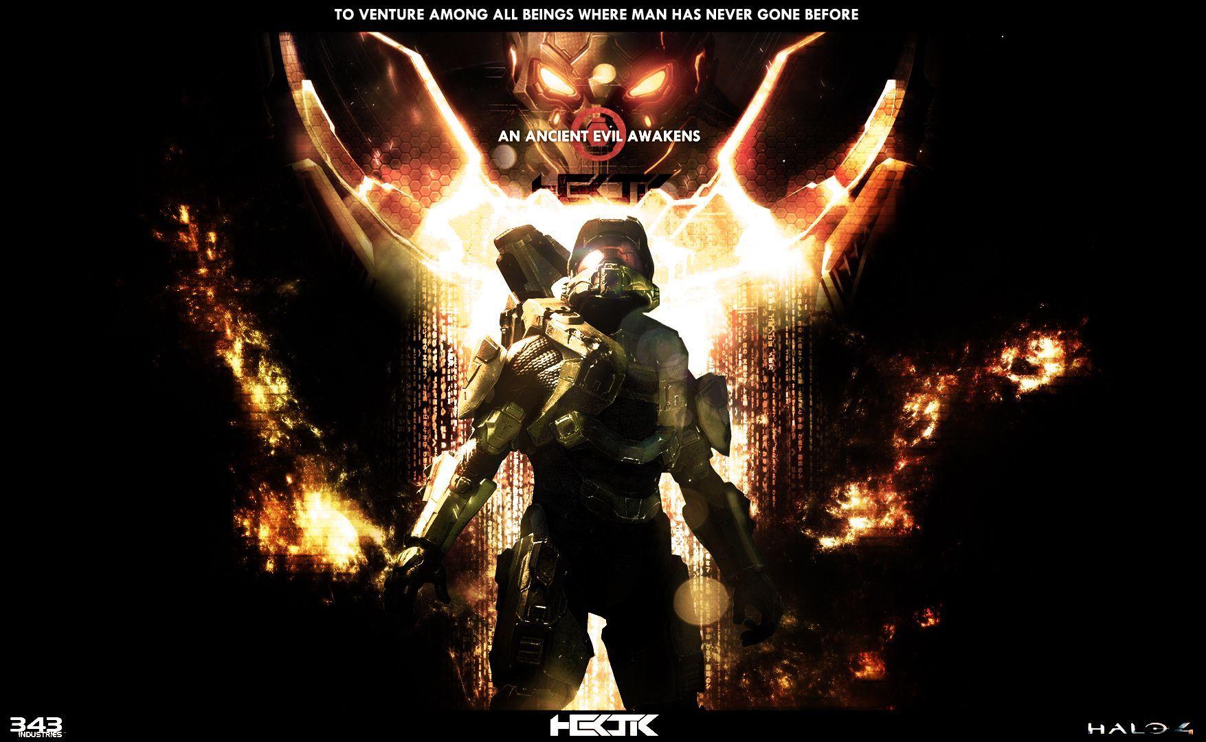 1755x1080 Halo 4 Wallpaper art: The Didact and the Chief. Art wallpaper, Halo master chief, Halo 4