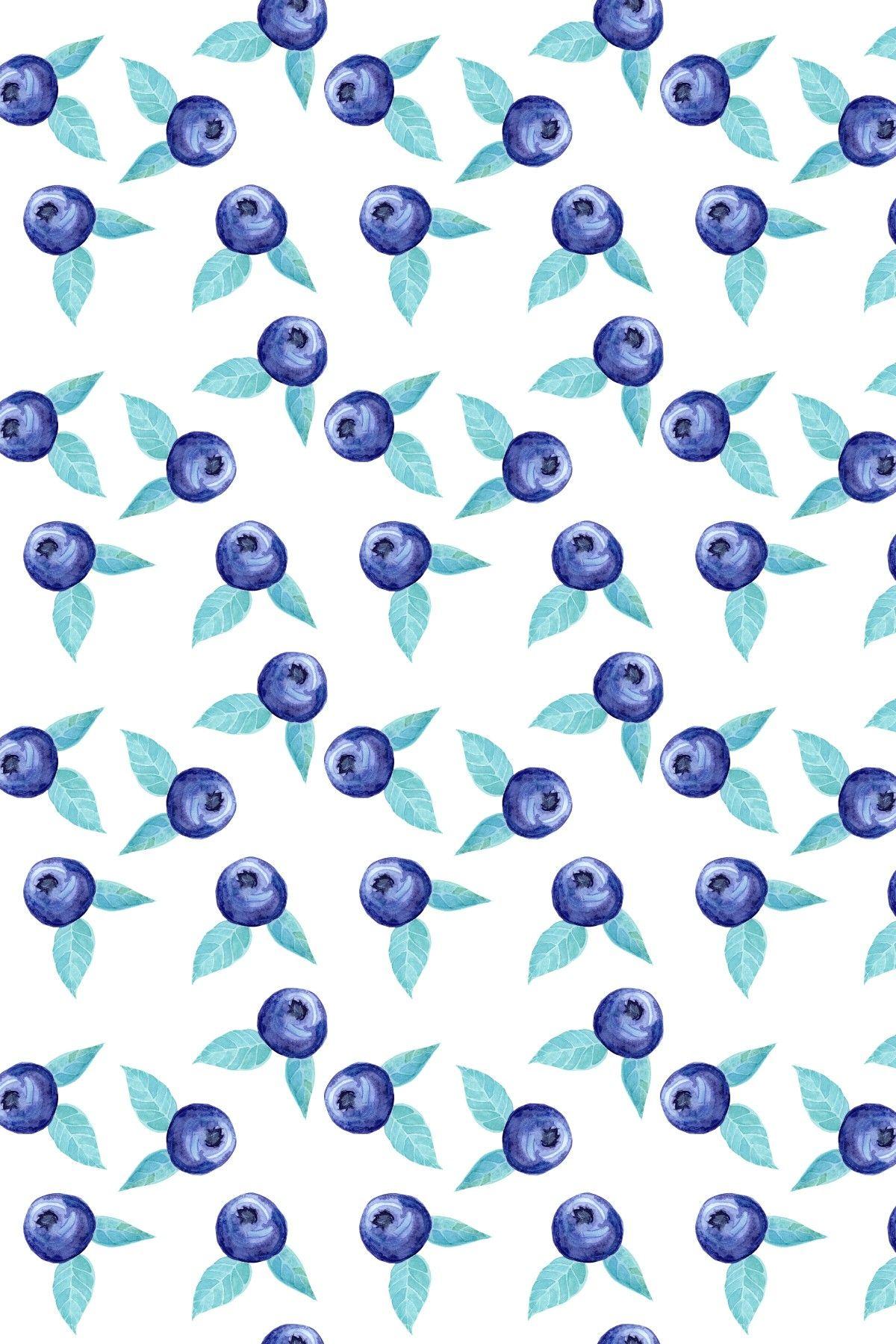 1200x1800 Watercolor blueberry pattern paper. Fruit wallpaper, Holiday iphone wallpaper, iPhone background wallpaper