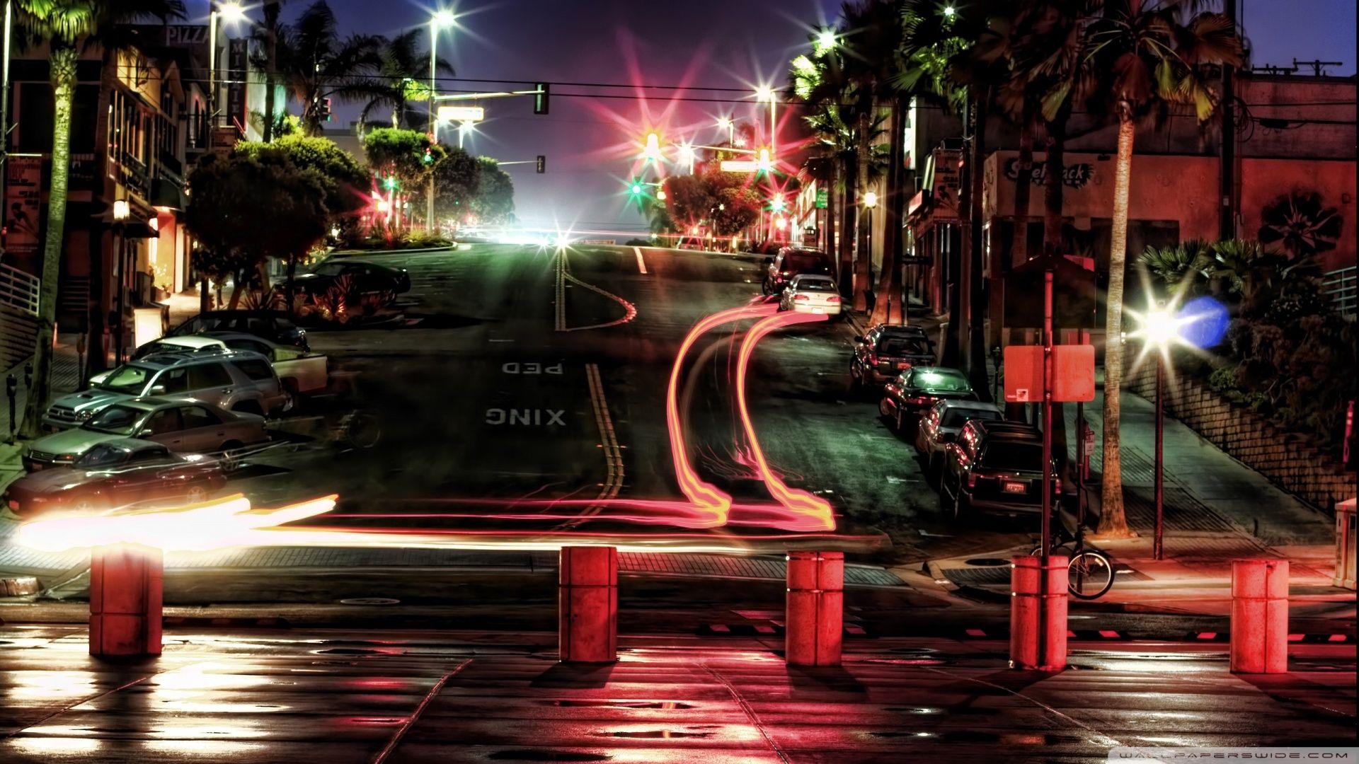 1920x1080 Car Lights At Night ❤ 4K HD Desktop Wallpaper for 4K Ultra HD TV