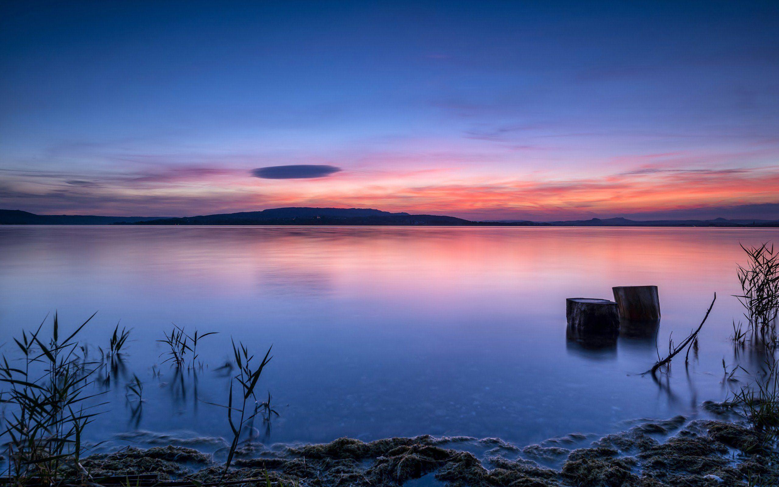 2560x1600 nature, Lake, Sunset, Landscape, Ultrahd, 4k, Wallpaper HD / Desktop and Mobile Background
