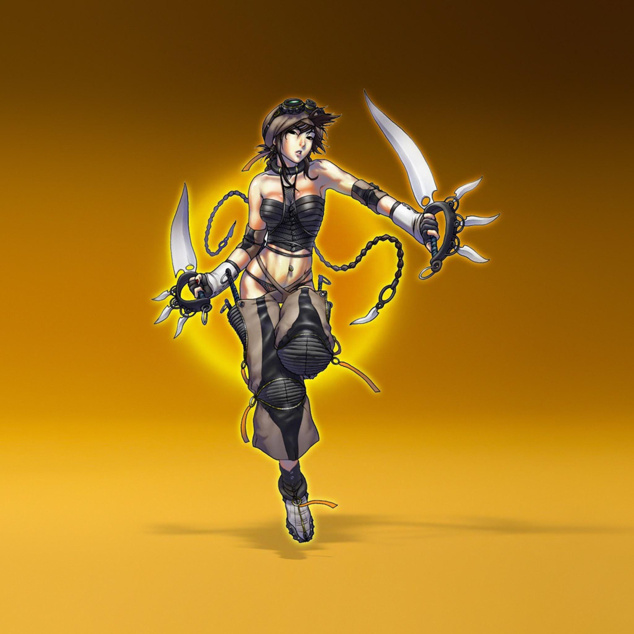 2048x2048 Miscellaneous Samurai Ninja Girl iPhone HD Wallpaper Free