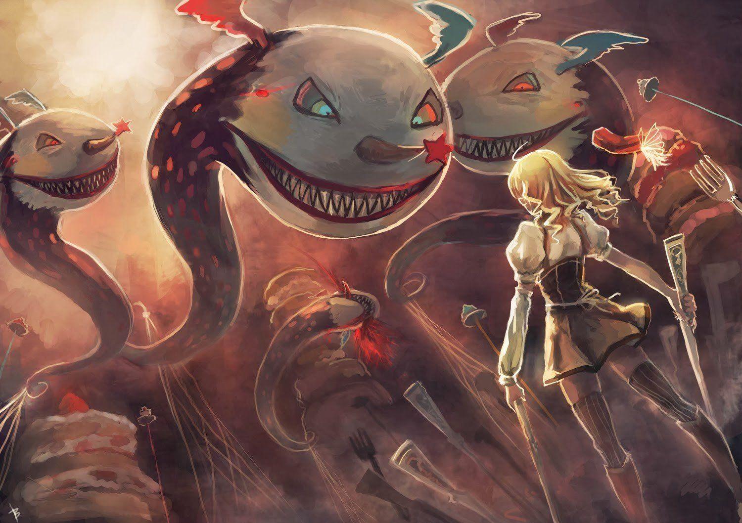 1500x1058 anime, Mahou Shoujo Madoka Magica, Tomoe Mami HD Wallpaper / Desktop and Mobile Image & Photo