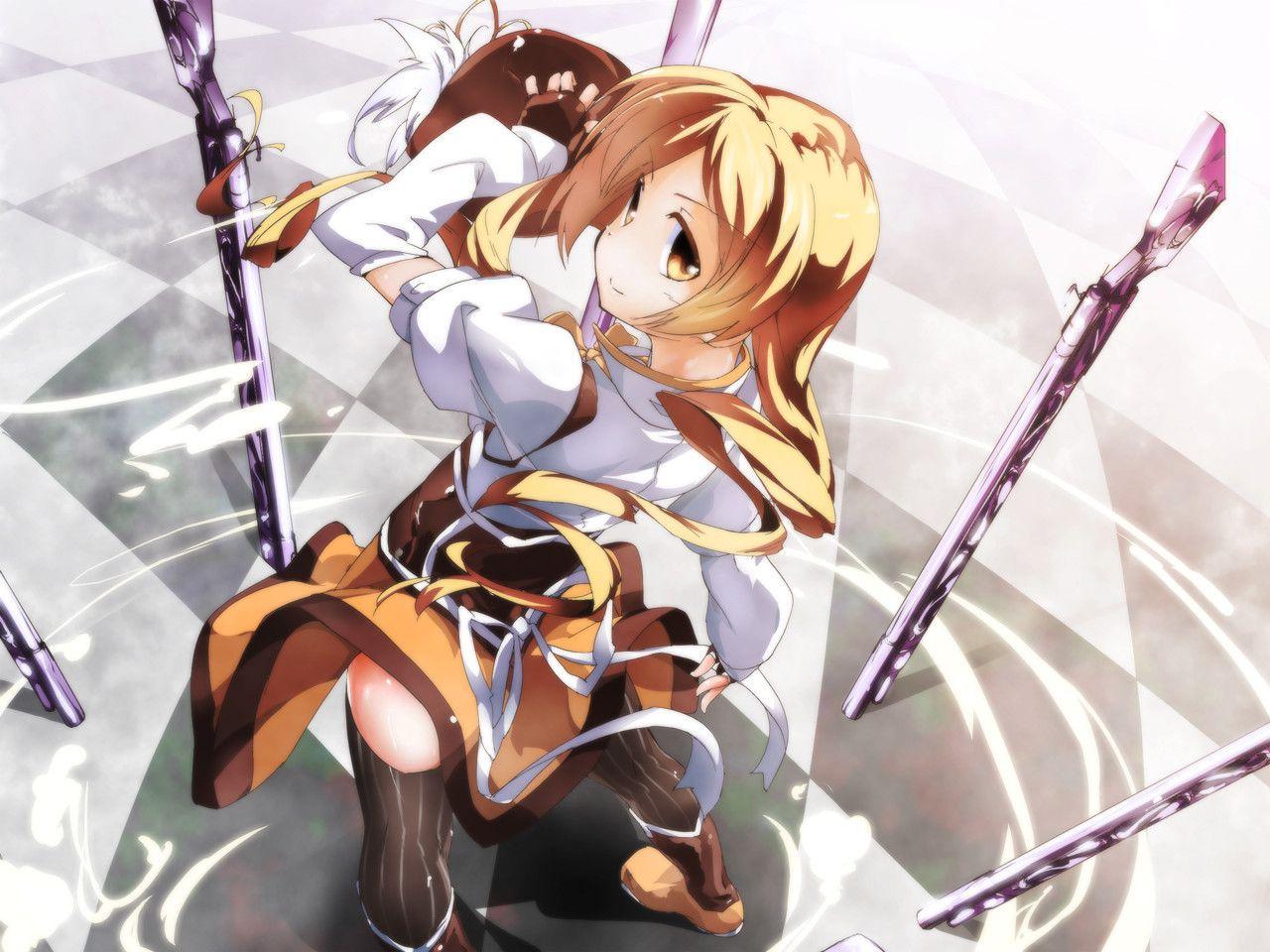 1280x960 Download wallpaper from anime Puella Magi Madoka Magica with tags: Microsoft, Mami Tomoe