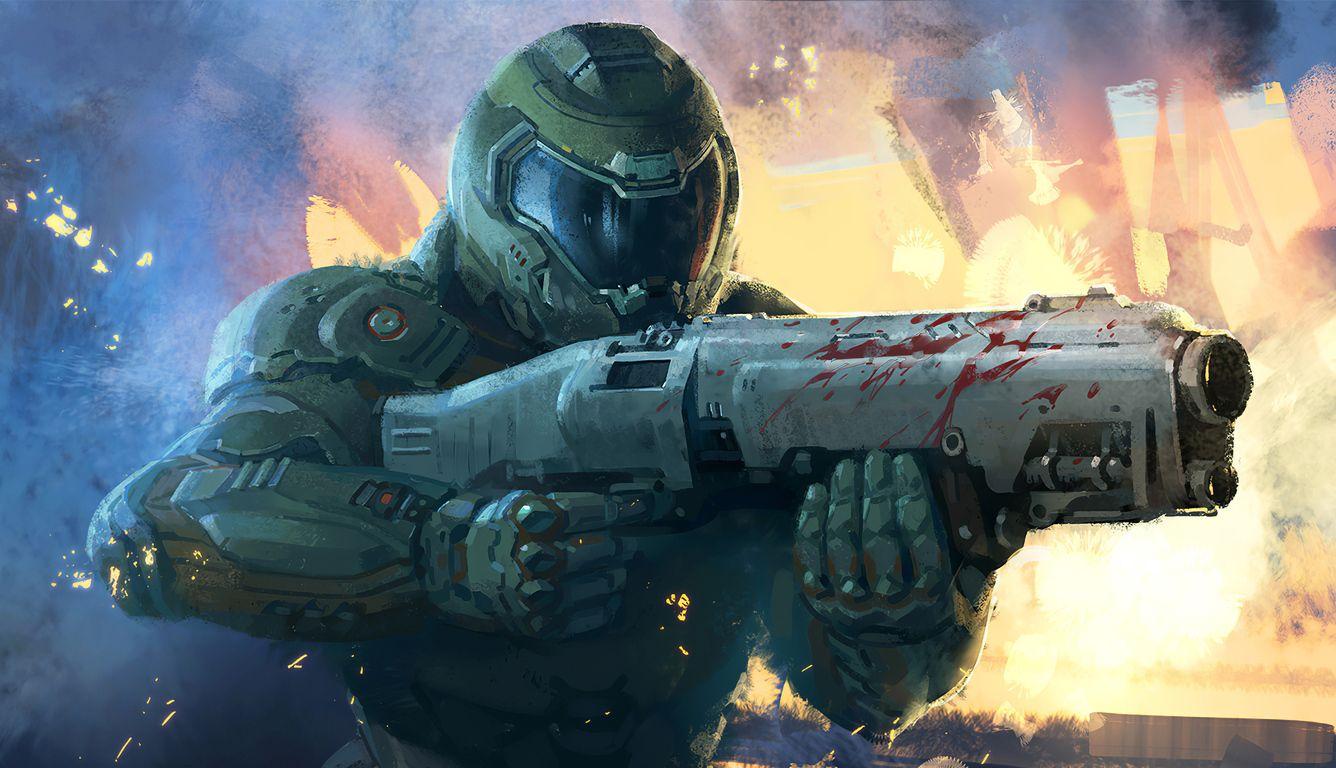 1336x768 Doom Game 2019 4k Laptop HD HD .