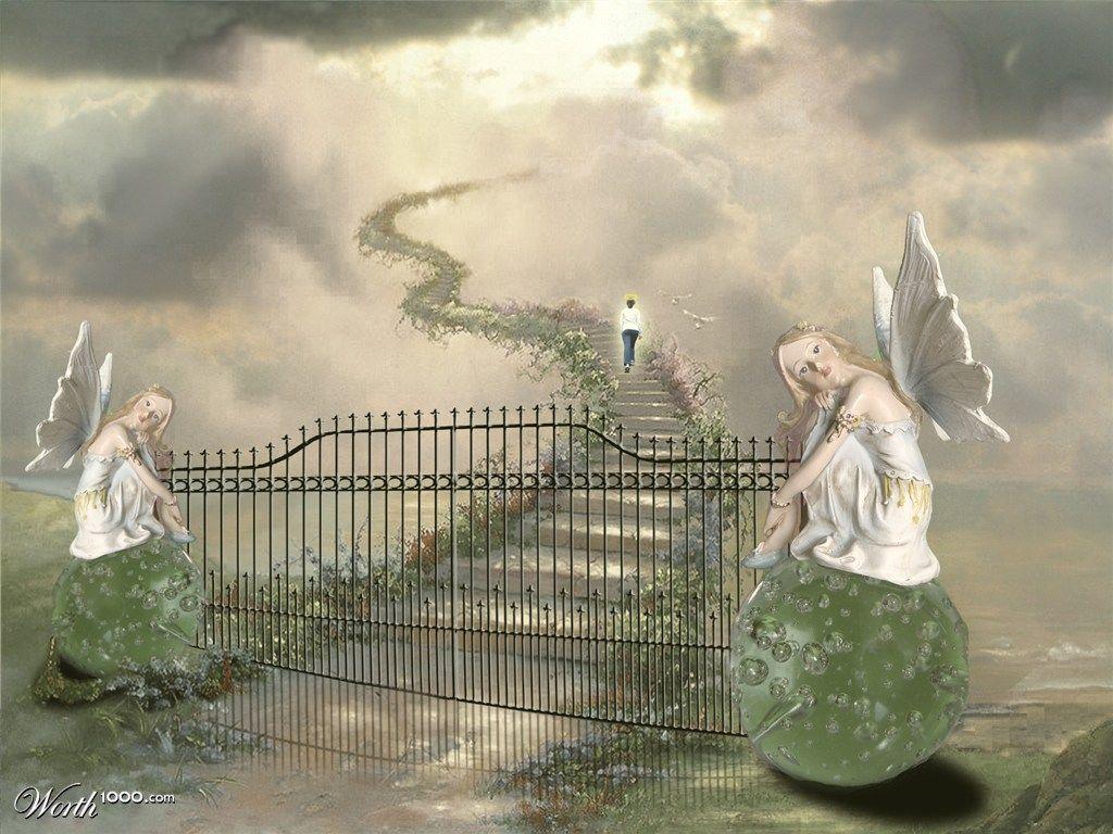 1024x768 Pearly Gates of Heaven x 768 · 176 kB · jpeg. Heaven painting, Heaven's gate, Heaven