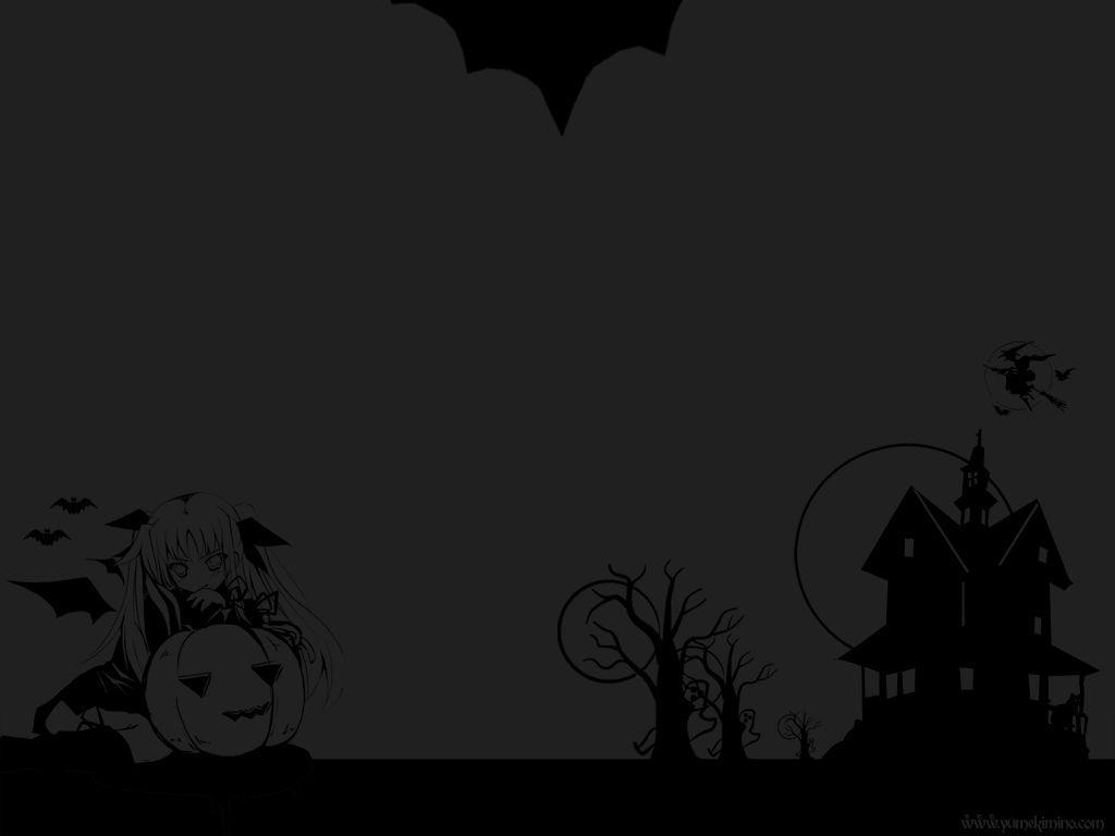 1024x768 Black Halloween Wallpaper