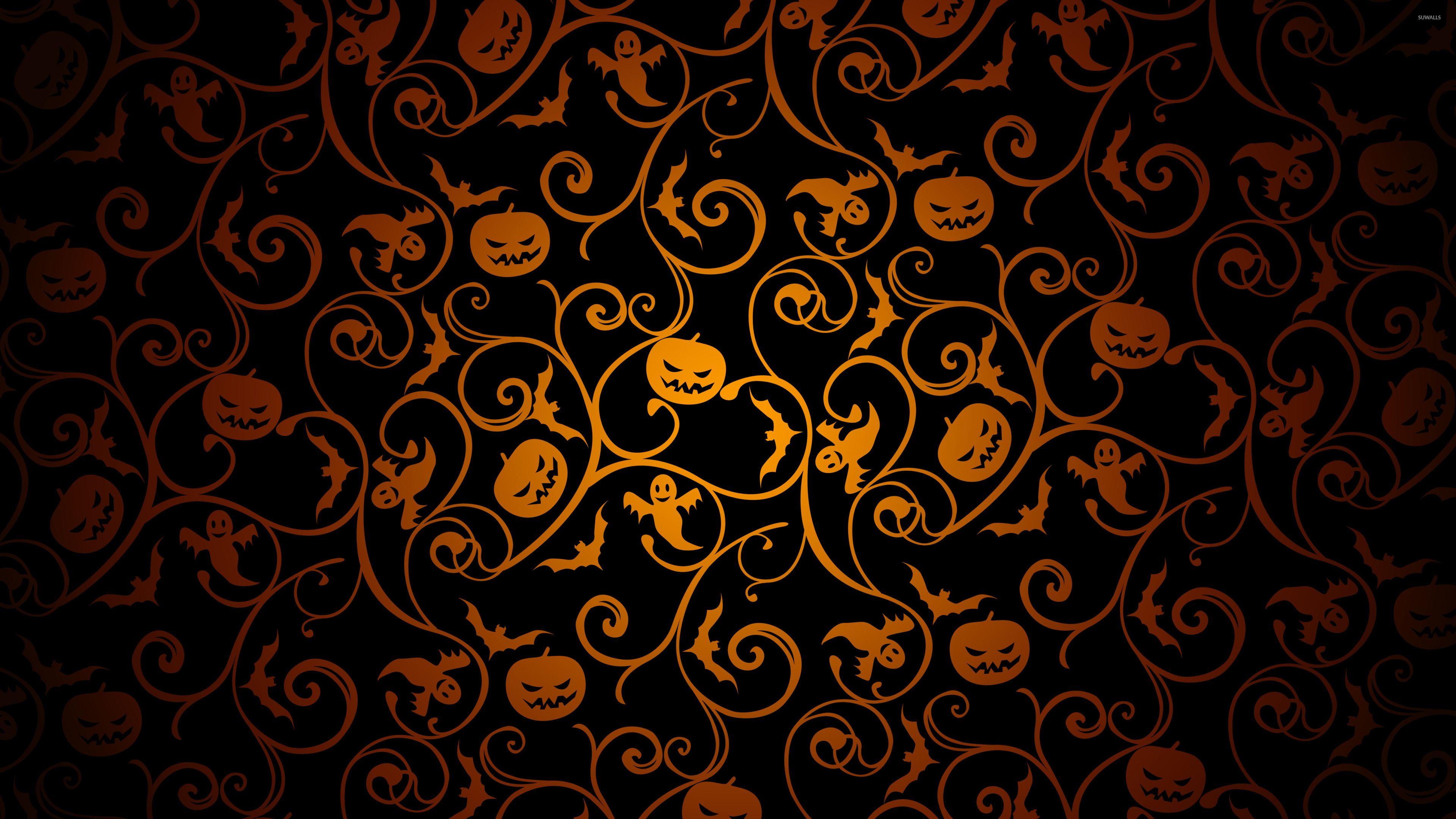 3840x2160 Orange And Black Wallpaper