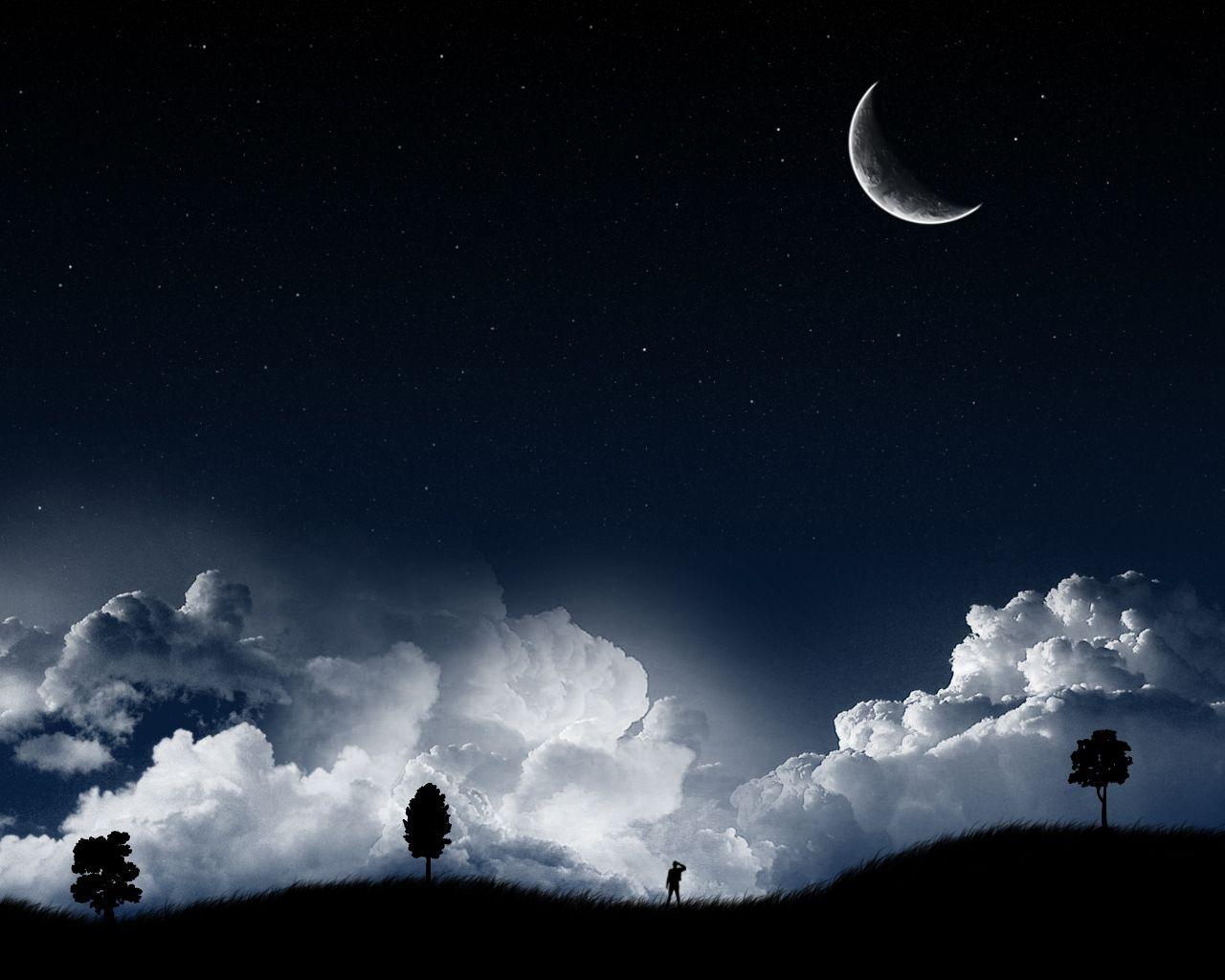 Hình nền 1280x1024 A Dark Starry Night.  Kho ảnh A Dark Starry Night https://wallpaperaccess.com/full/4301303.jpg