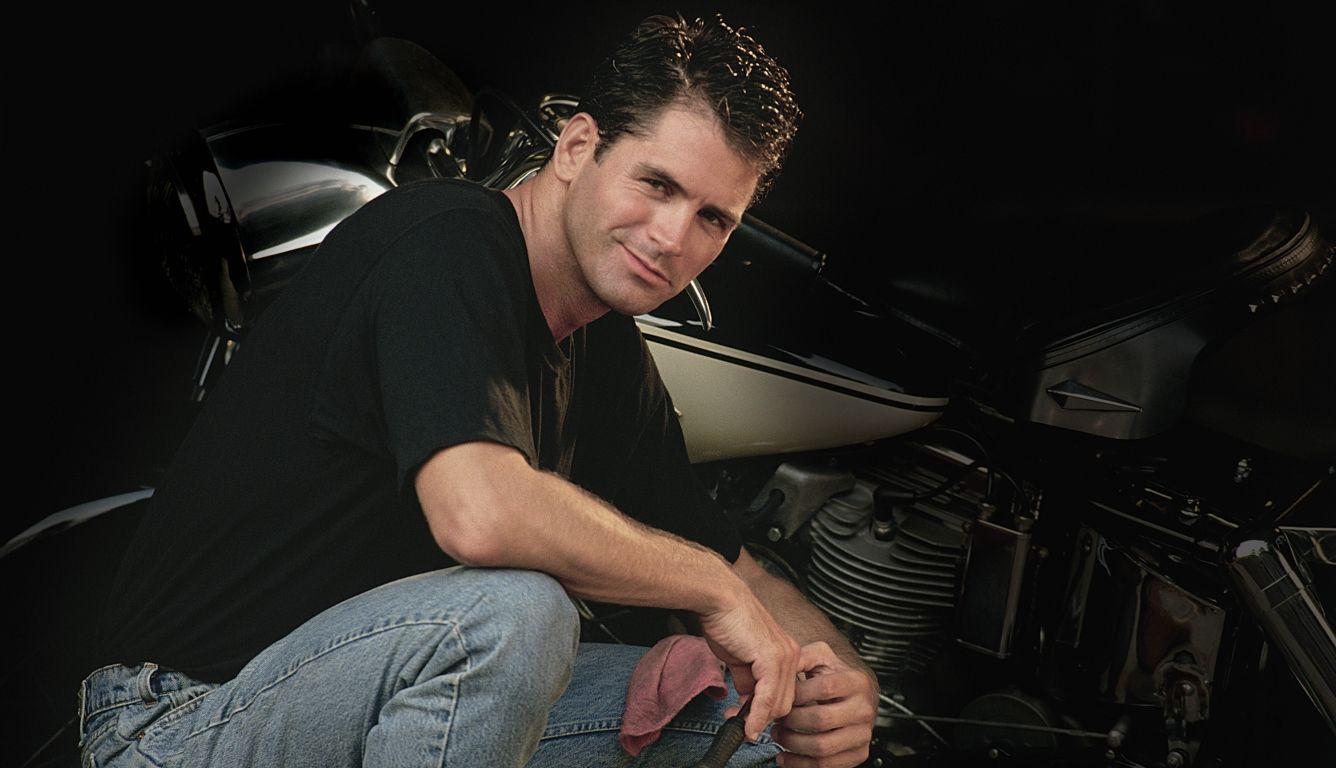 1336x768 man, motorcycle, look HD Laptop Wallpaper, HD Man 4K Wallpaper, Image, Photo and Background