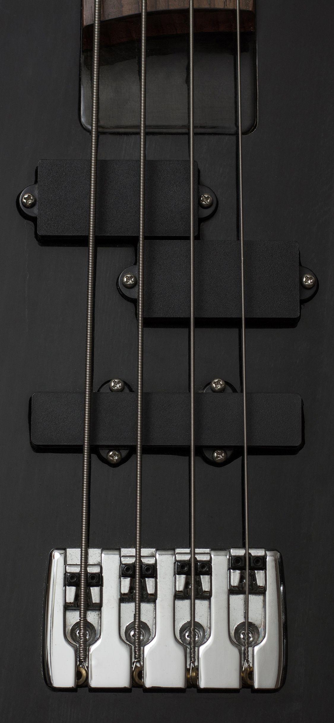 1125x2436 Guitar Bass Electric Music Dark Black Illustration Art Wallpaper