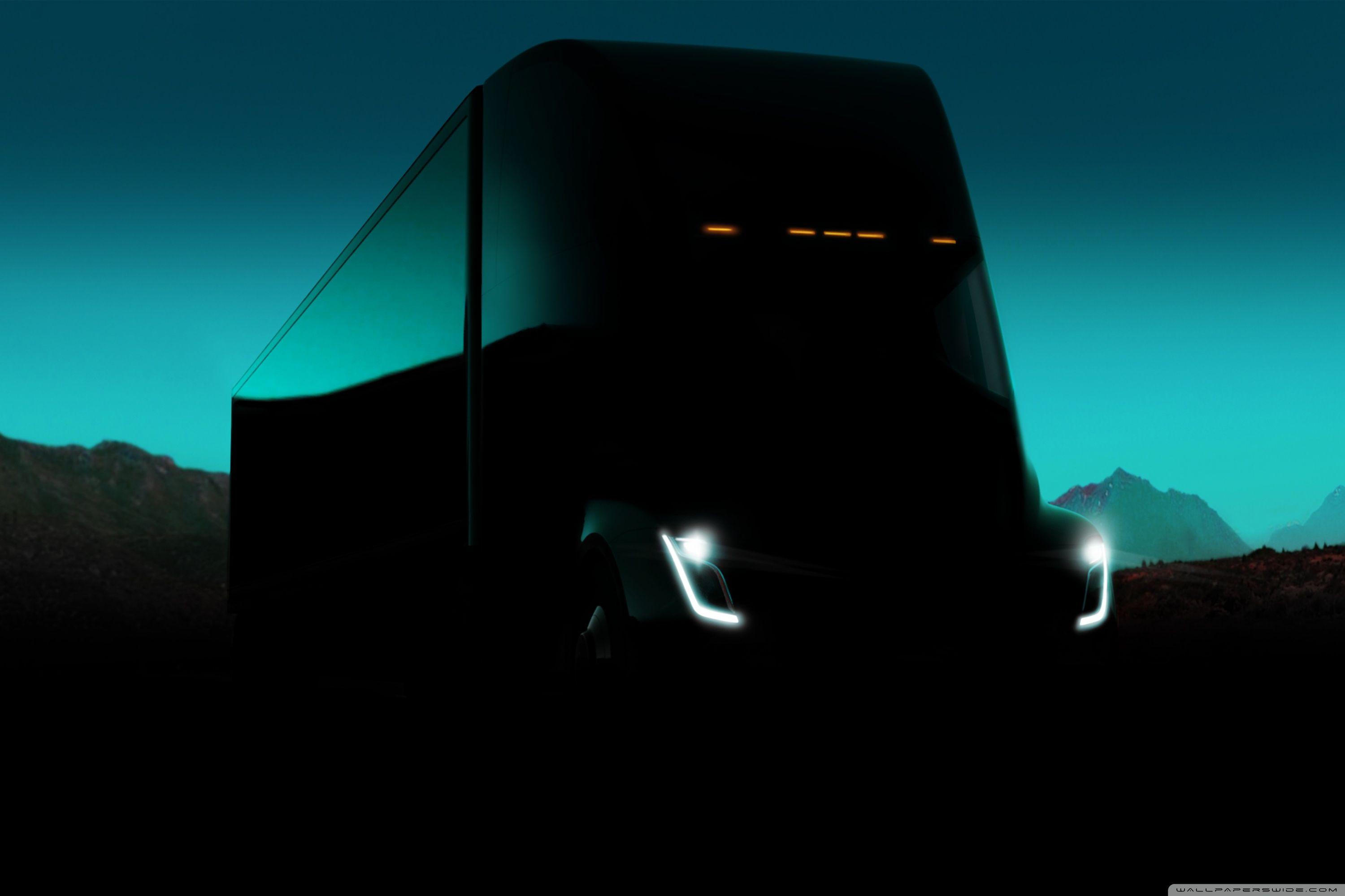 3000x2000 Tesla Semi Electric Truck Dark Ultra HD Desktop Background Wallpaper for 4K UHD TV : Widescreen & UltraWide Desktop & Laptop : Tablet