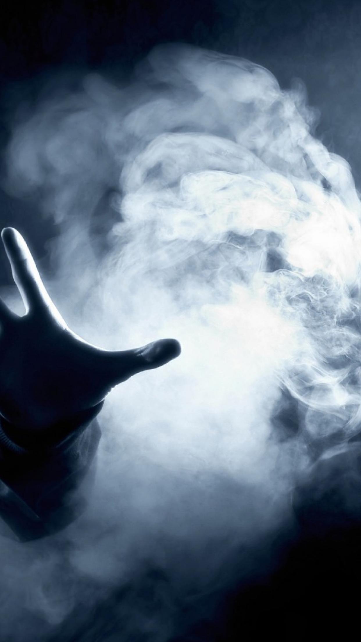 1242x2208 dark hand smoke