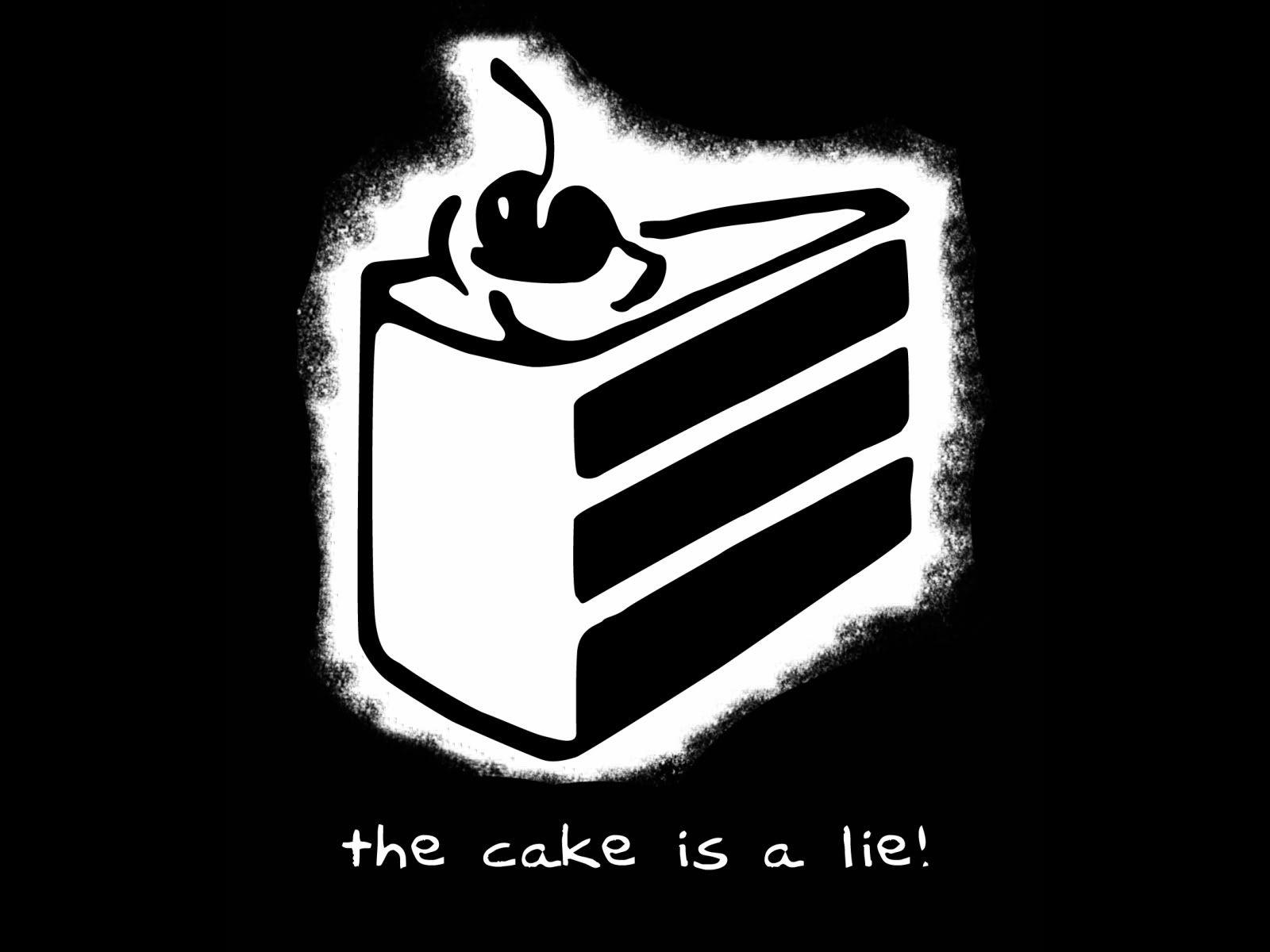 1600x1200 The Cake Is A Lie Wallpaper