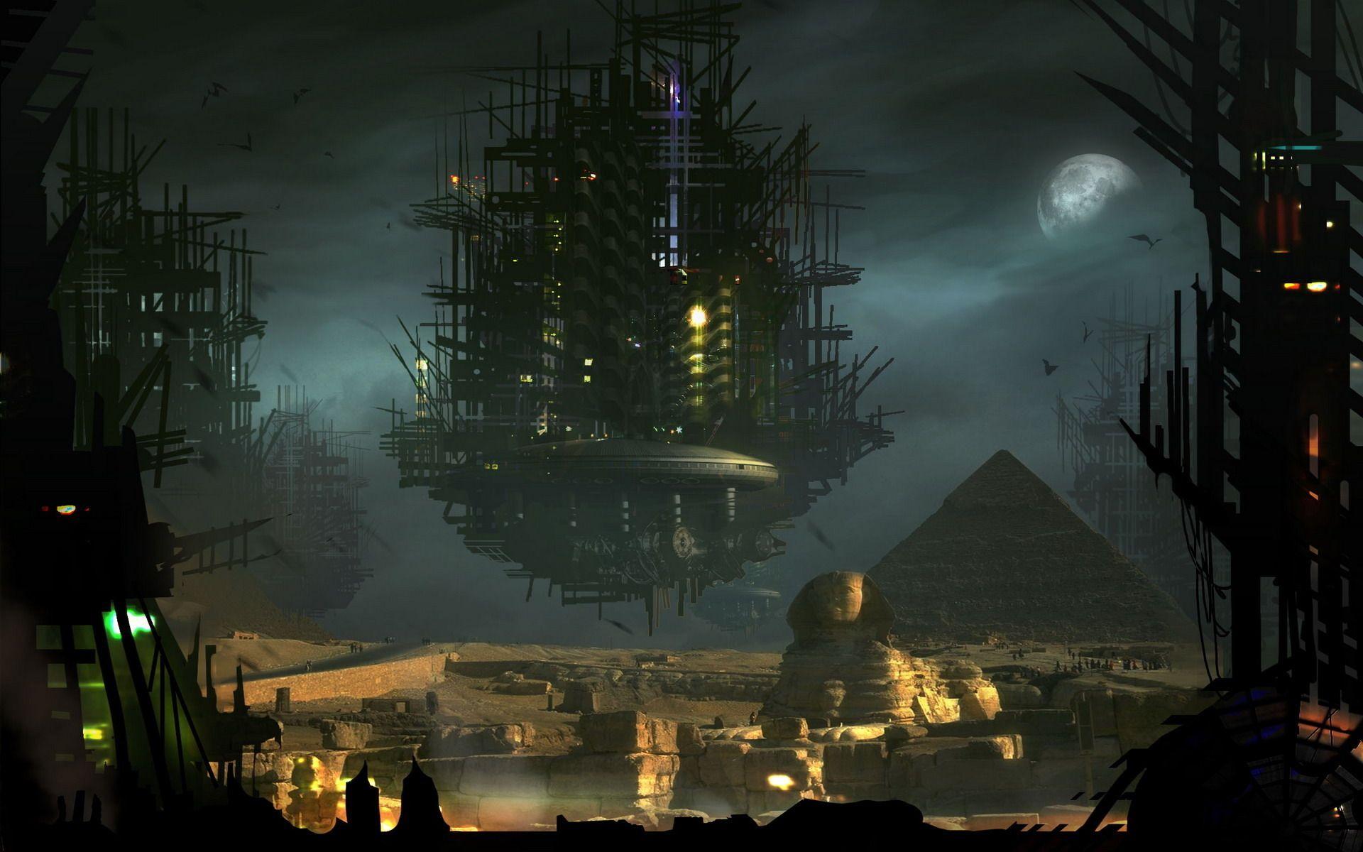 1920x1200 Future Egypt By Tarrzan Egyptian Sci Fi Futuristic Wallpaperx1200