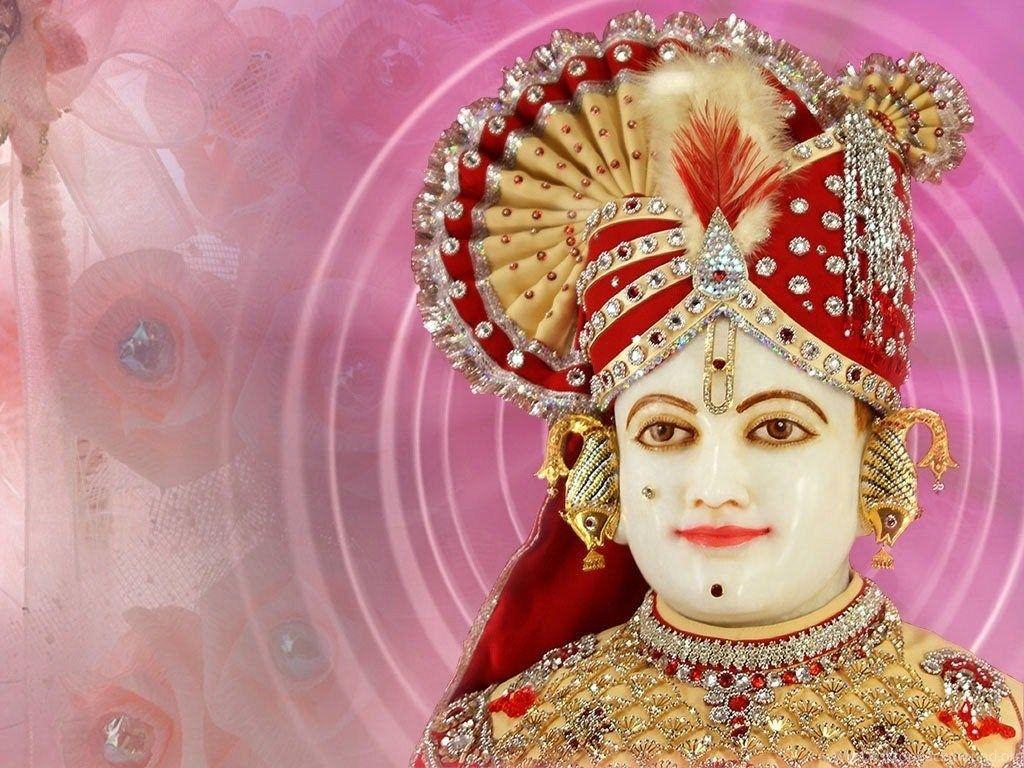 1024x768 Lord Swaminarayan Play Holi With Village People HD Wallpaper Desktop Background