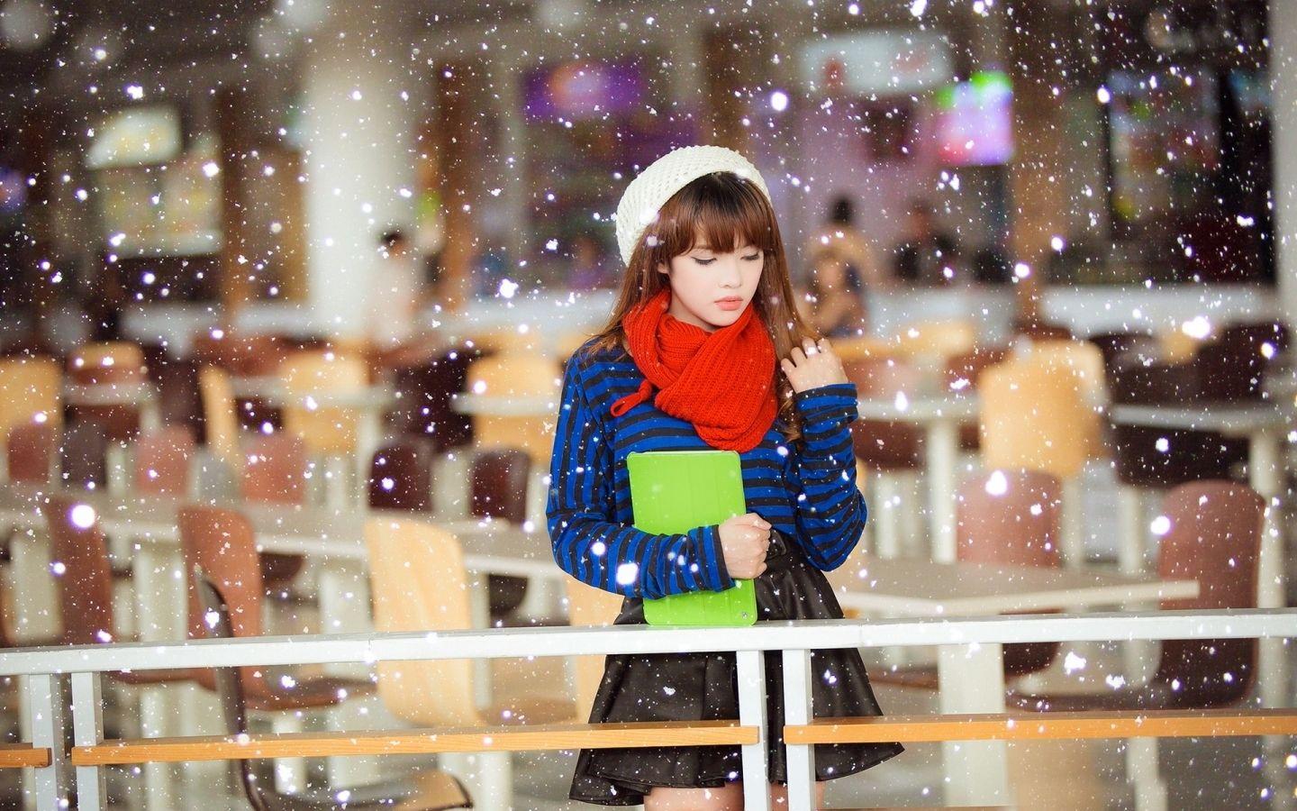 1440x900 Beautiful asian girl MacBook Air Wallpaper Download