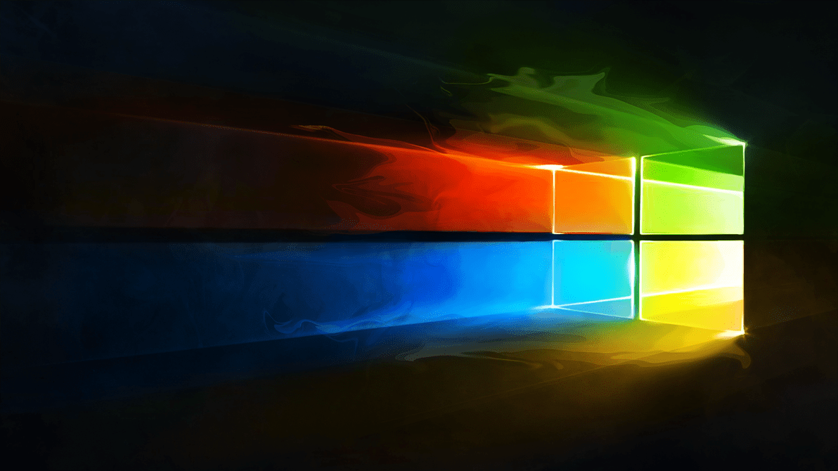 1192x670 Windows 10 Liquify Colour Logo Wallpaper