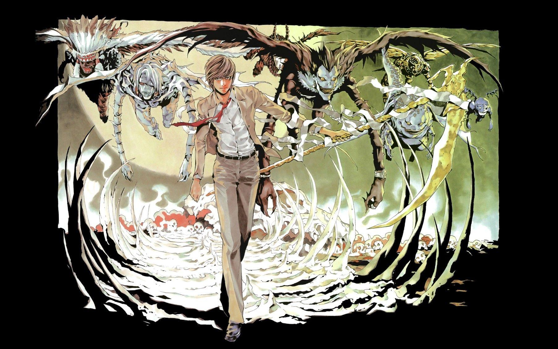 1805x1128 Death, Note, Anime Image, HD Anime Wallpaper, Anime Artworks, Manga, Japanese Artworks, Drawing, Characters, Download Anime Wallpaper, 18