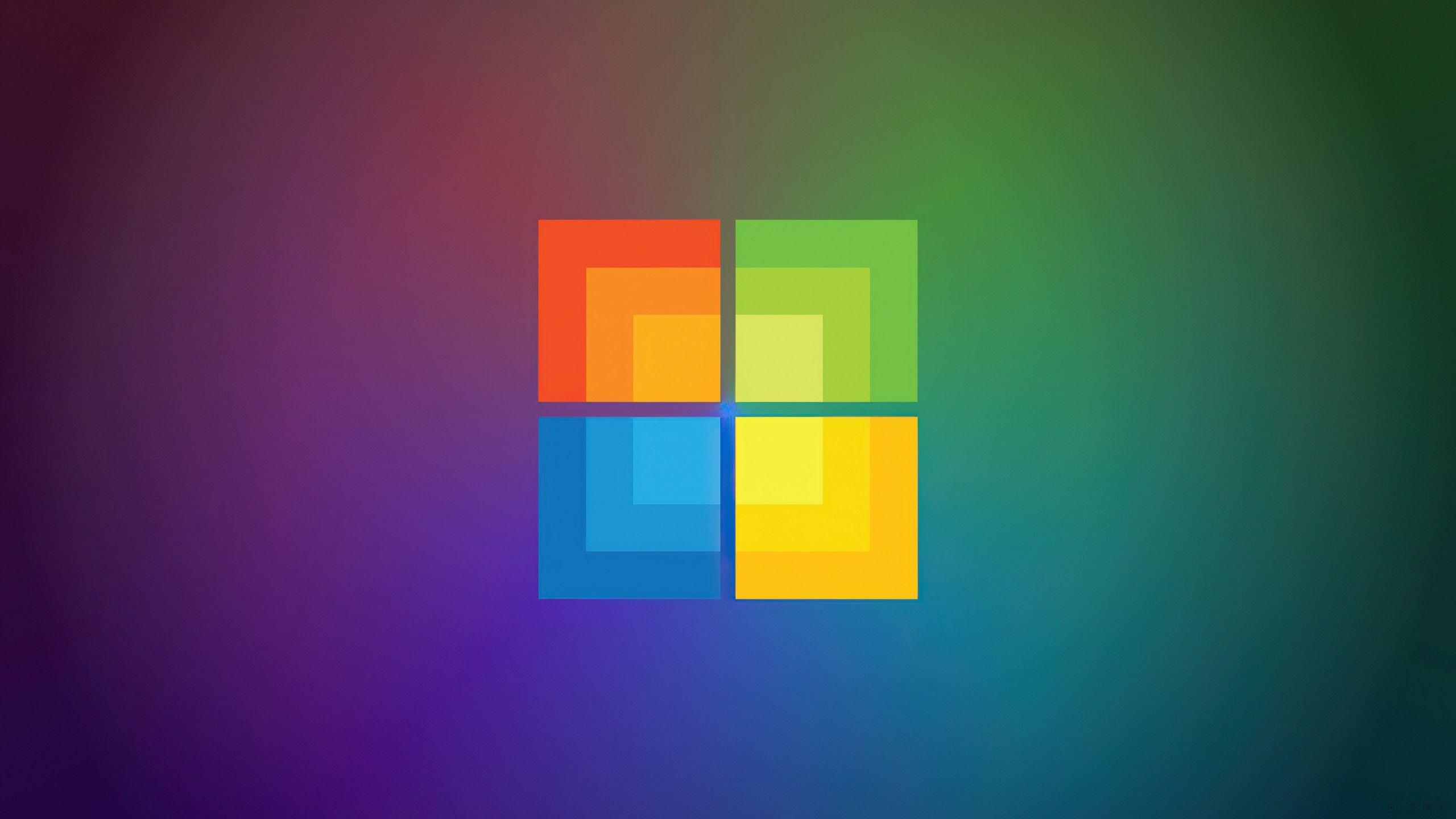 2560x1440 Windows 10 4K Wallpaper, Colorful, Gradient background, Technology