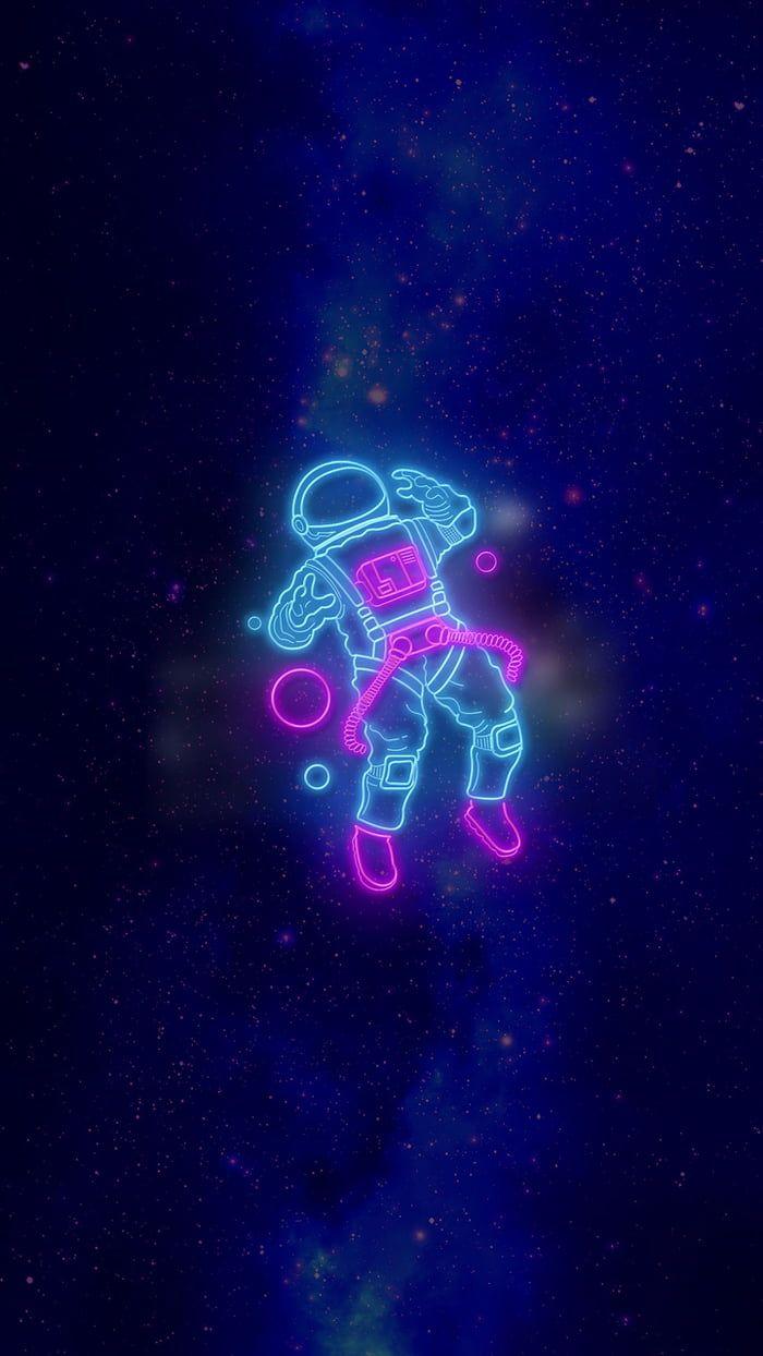 700x1244 Wallpaper. Wallpaper iphone neon, Astronaut wallpaper, Neon wallpaper