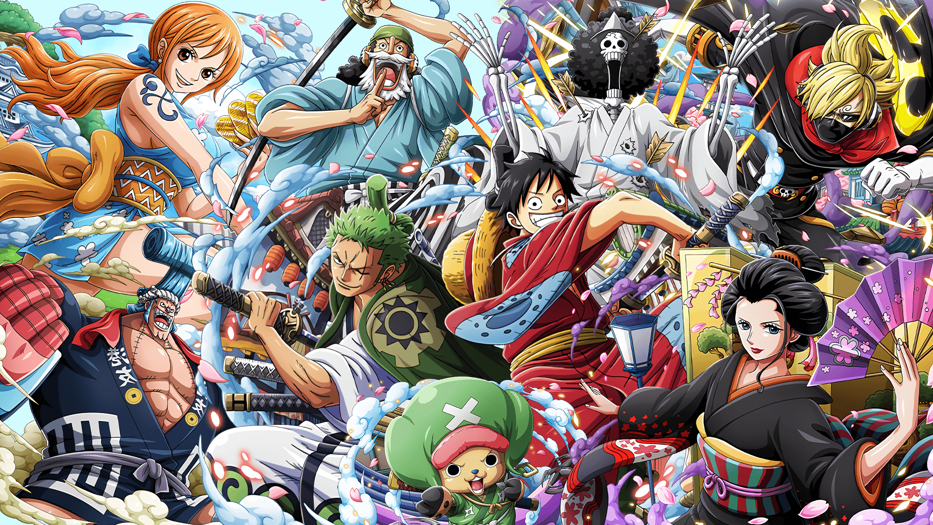 Get One Piece Wano Wallpaper 4K Pc PNG