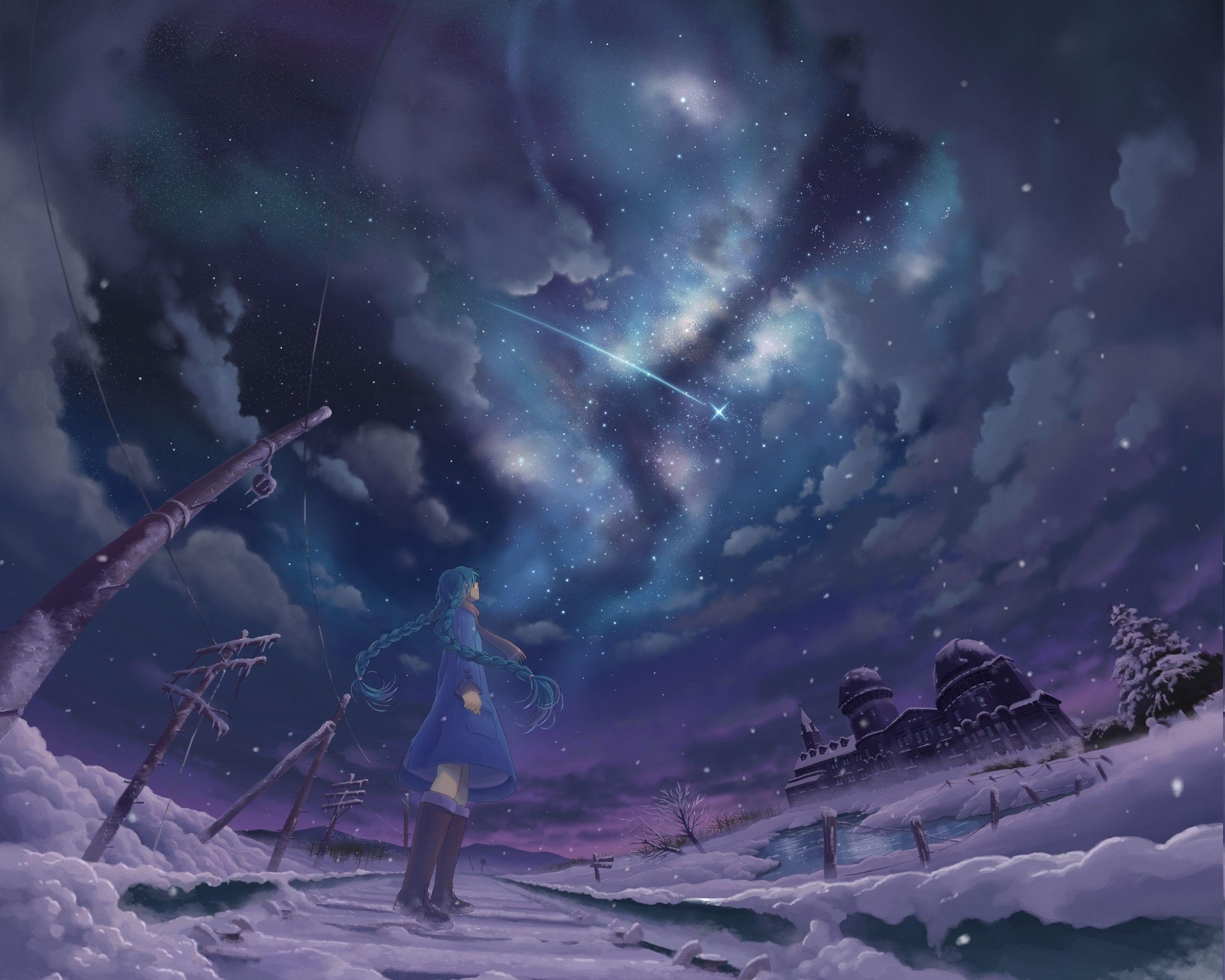 2500x2000 Snow Anime 4k Wallpaper