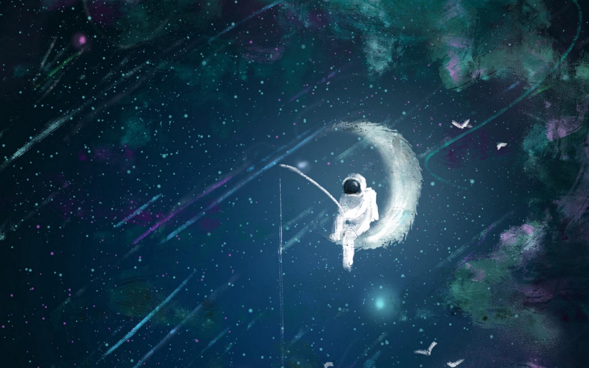 1920x1200 Space fishing wallpaper HD. Latest Wallpaper HD