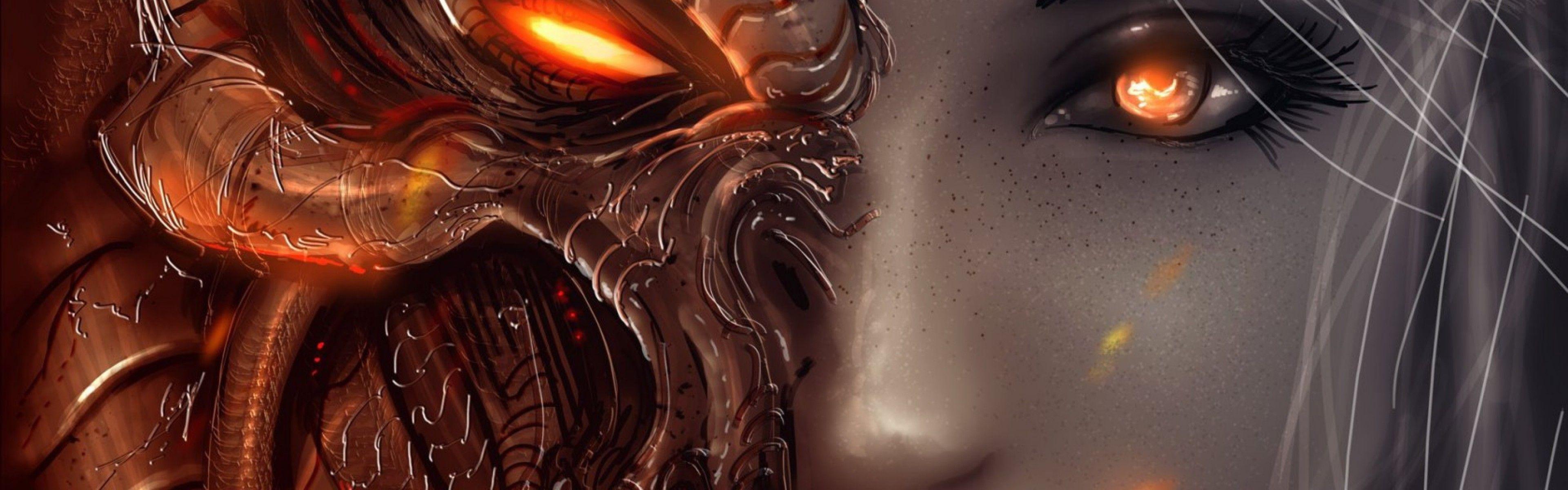 3840x1200 Angel and Demon