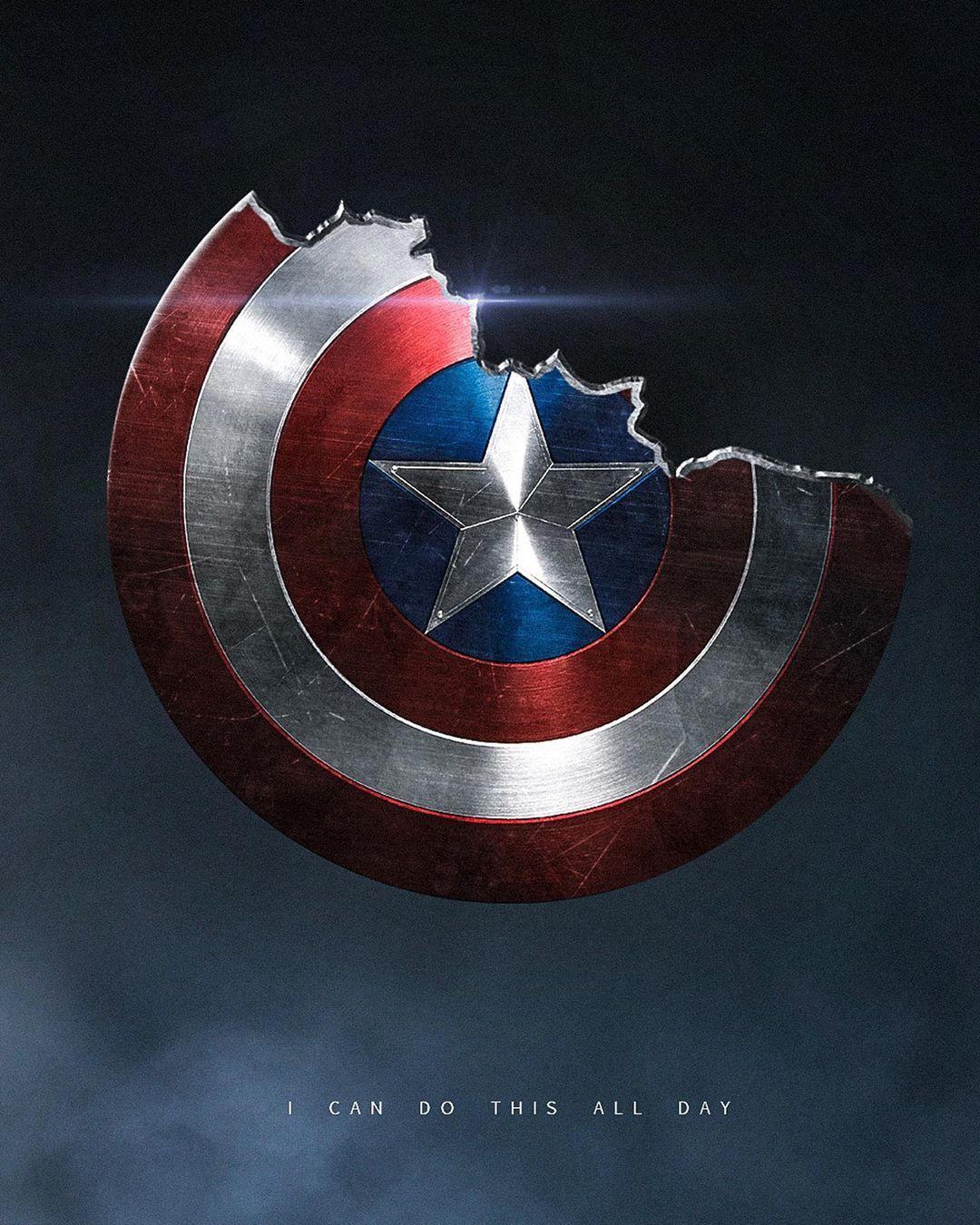 1080x1350 I can do this all day.. . When cap strapped up his broken shield and stood up, and that really embodied. Captain america wallpaper, Marvel superheroes, Marvel