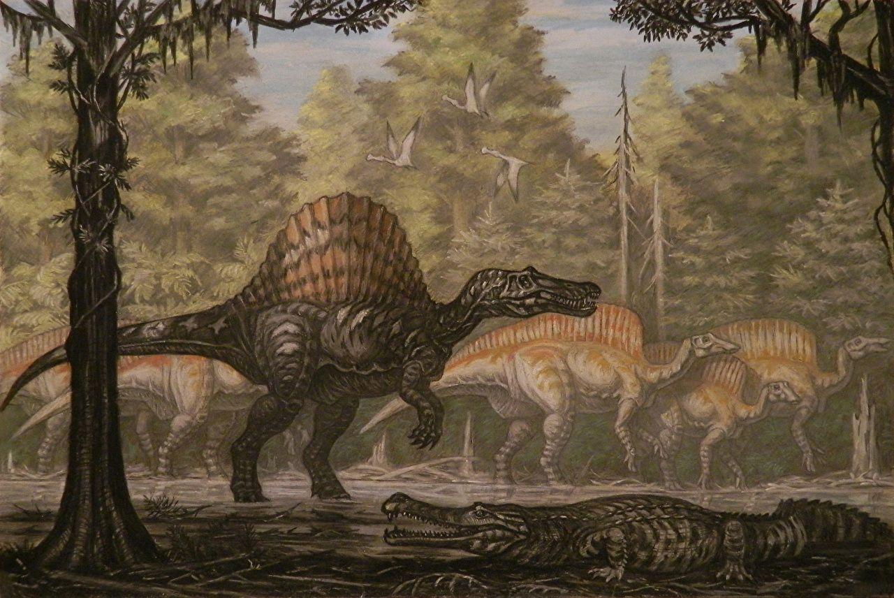 1280x856 Desktop Wallpaper Dinosaurs Spinosaurus, Ouranosaurus Animals