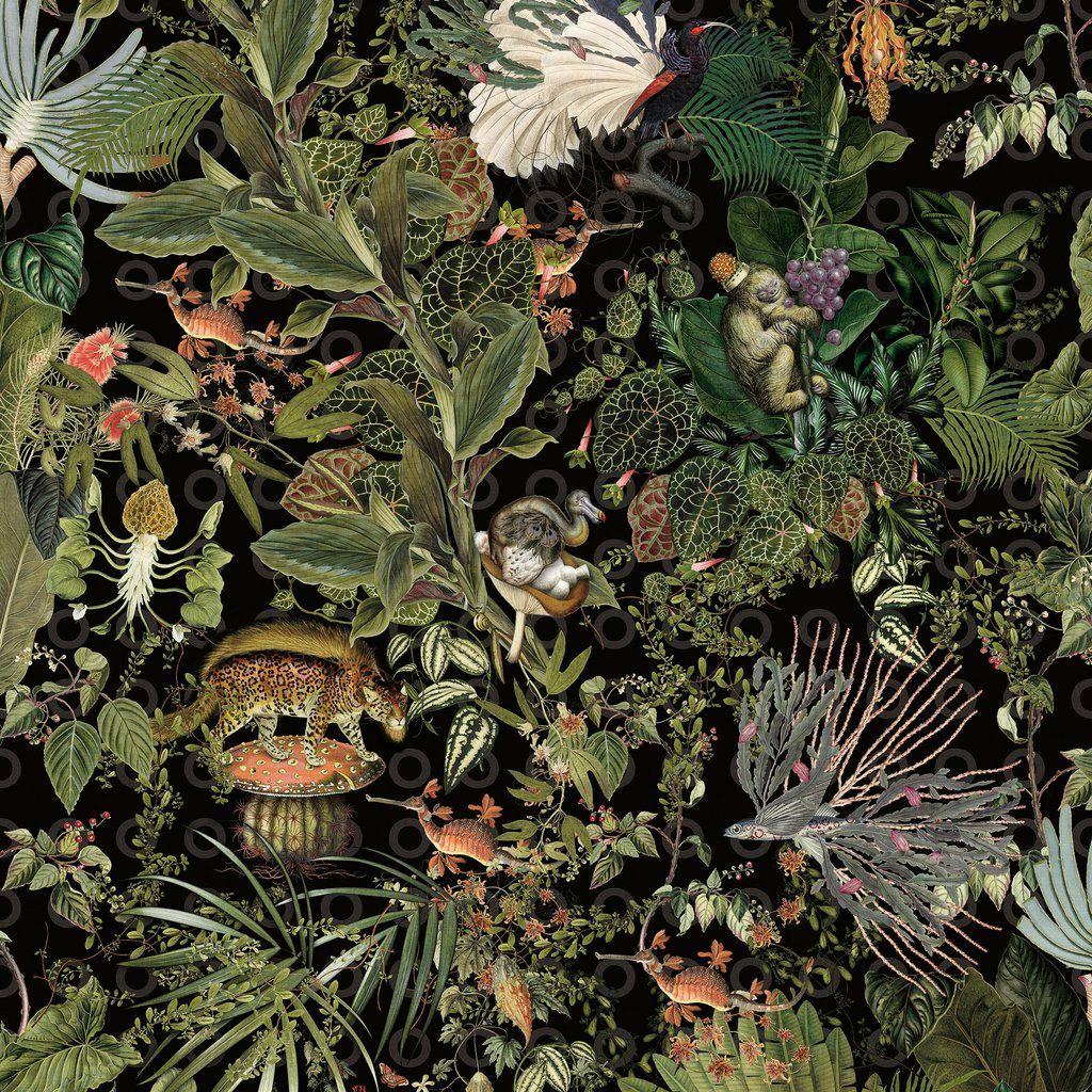 1024x1024 Arte x Moooi Wallcovering Menagerie of Extinct Animals Wallpaper