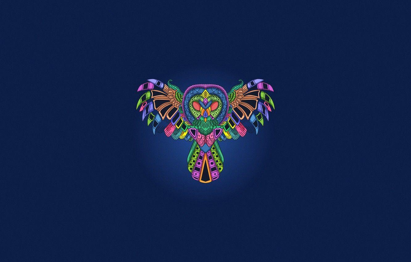1332x850 Wallpaper Minimalism, Owl, Bird, Style, Background, Art, Art, Abstract, Style, Color, Neon, Owl, Background, Bird, Illustration, Minimalism image for desktop, section минимализм