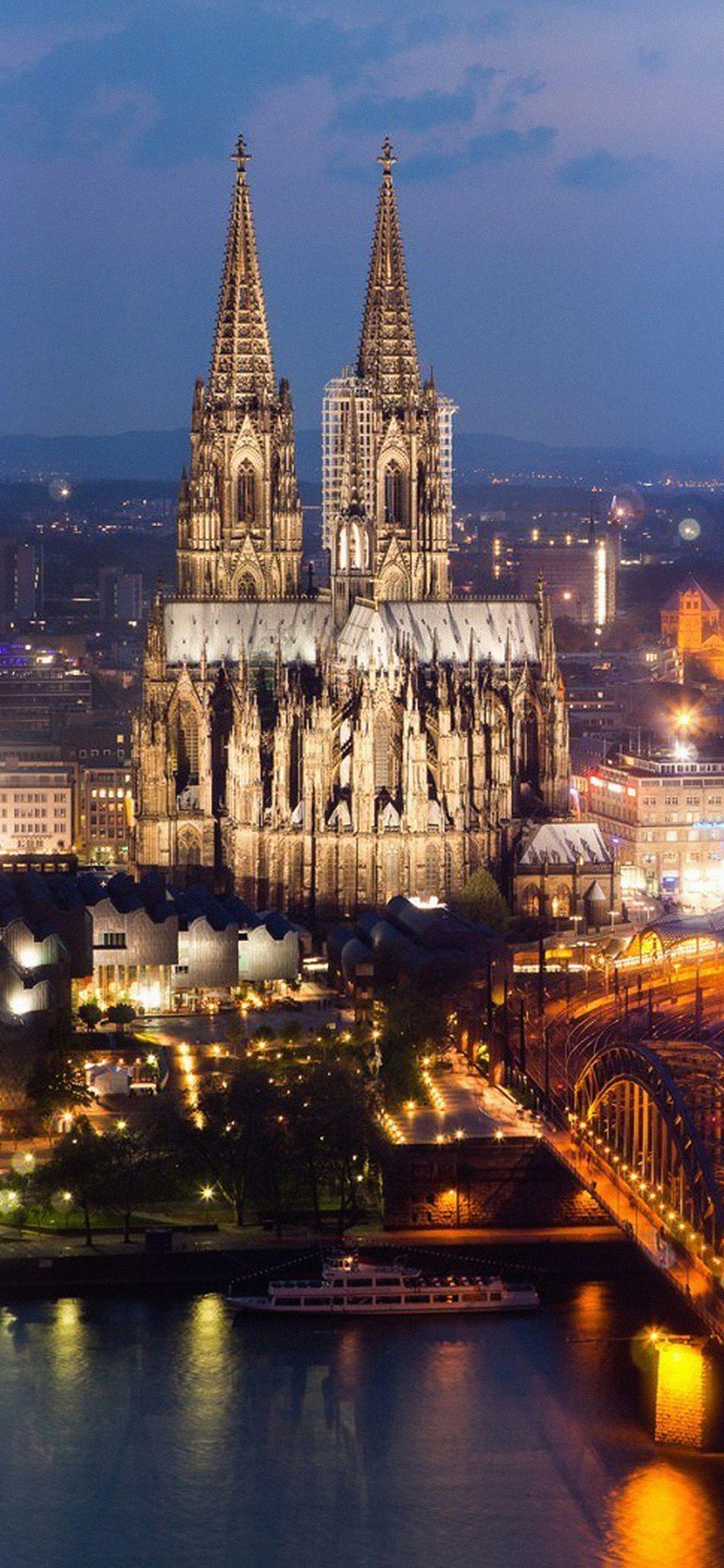 1125x2436 iPhoneXpapers cathedral hohenzollern bridge spain city