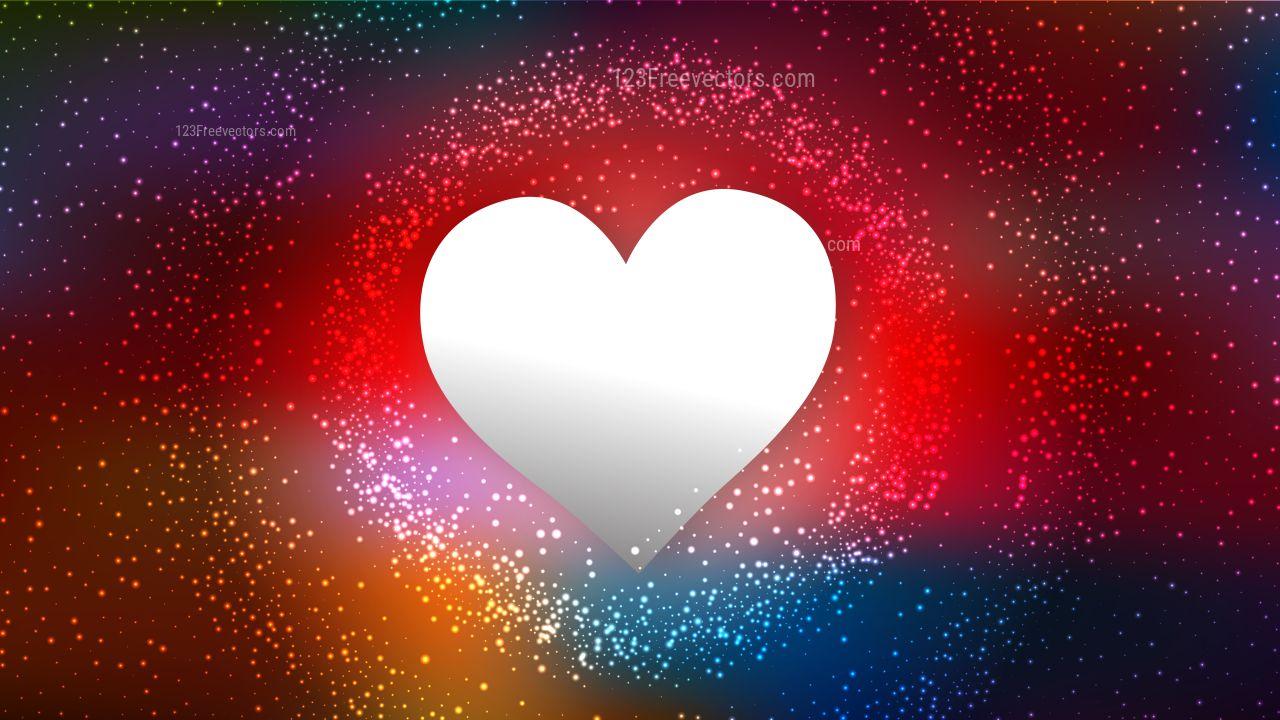 1280x720 Dark Color Heart Wallpaper Background Vector Image