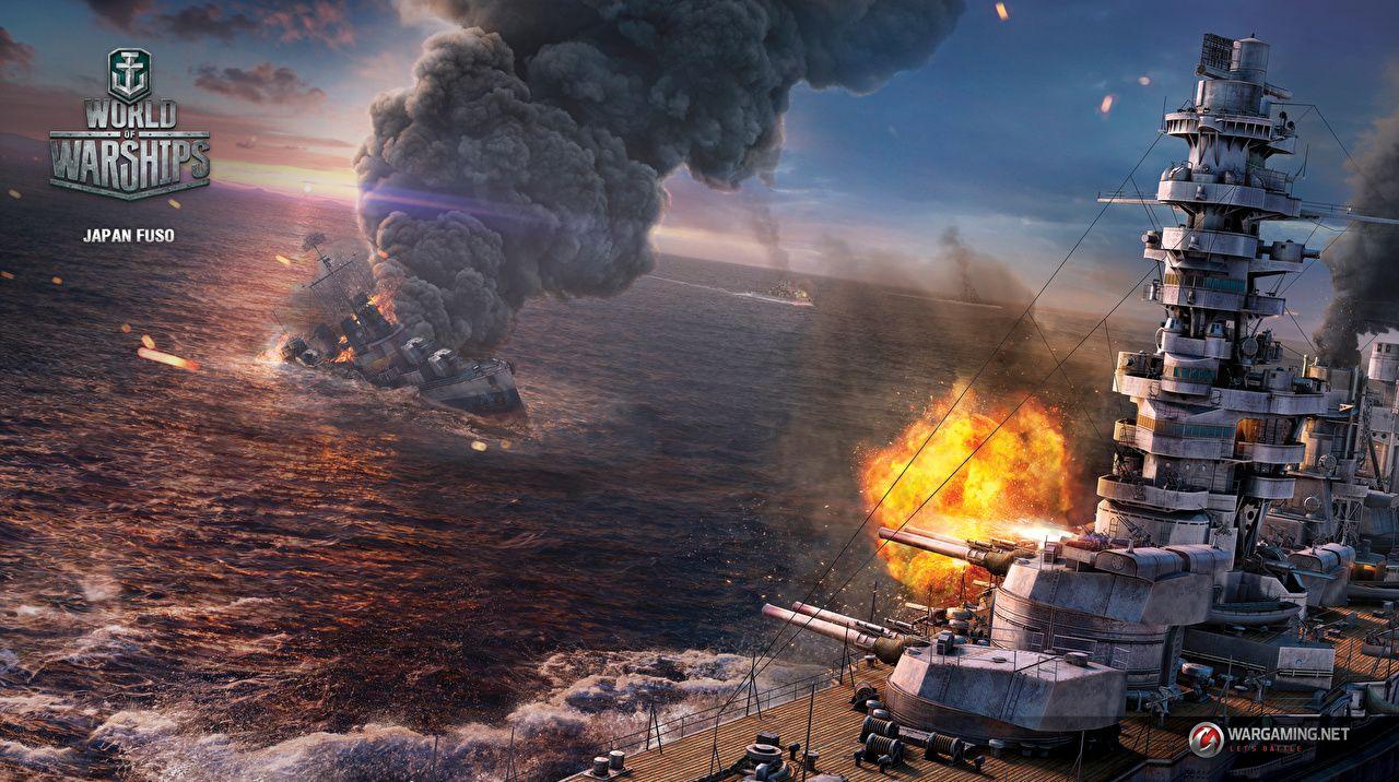 1280x716 World Of Warship Japanese Japan Fuso Games Ships