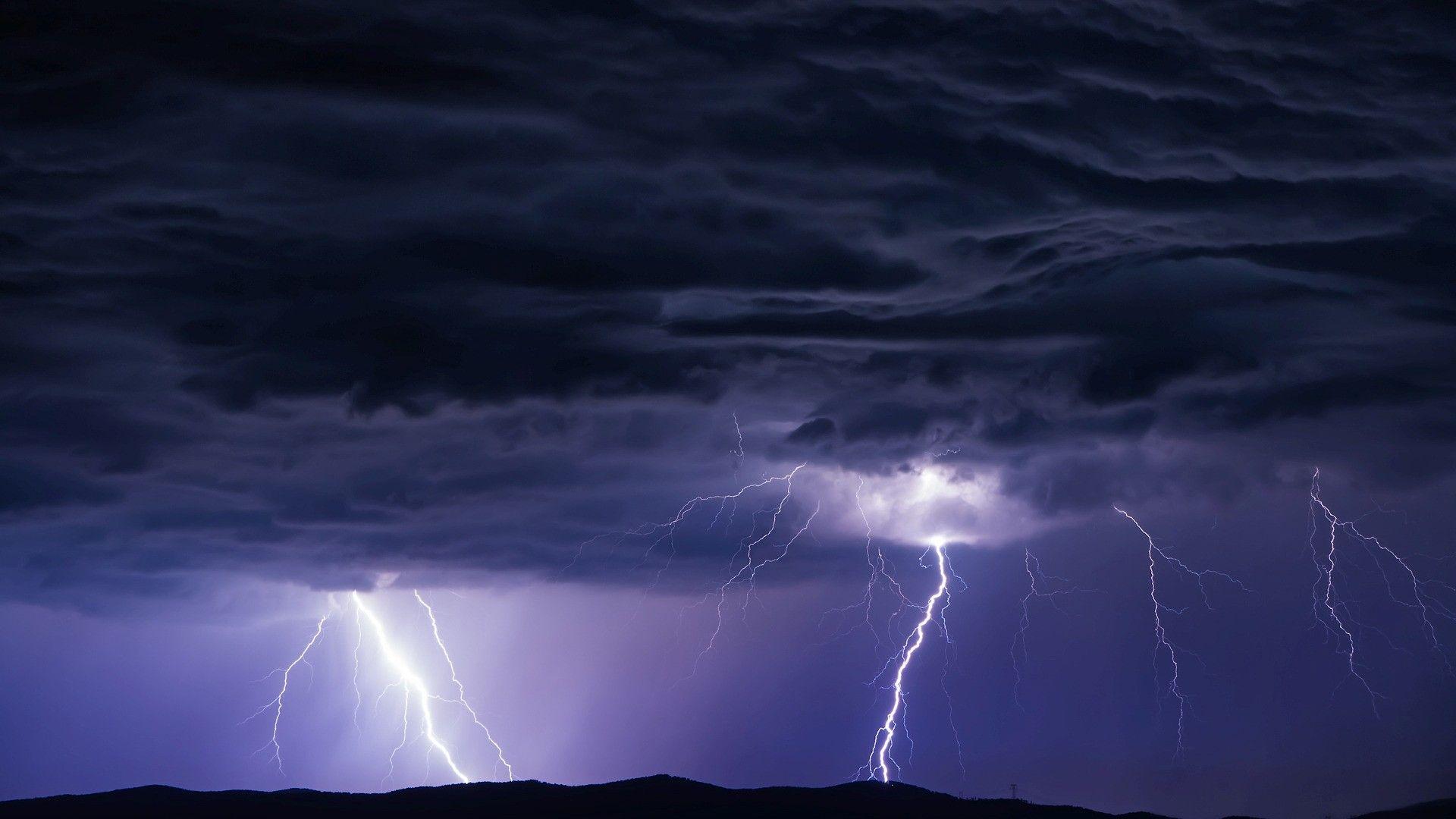 1920x1080 #hills, #nature, #clouds, #storm, #night, #landscape, #lightning wallpaper. Mocah.org HD Desktop Wallpaper