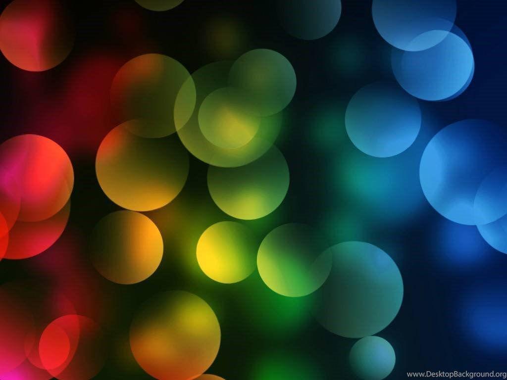 1024x768 Rainbow Colorful Bubbles Colours Bokeh Wallpaper Desktop Background