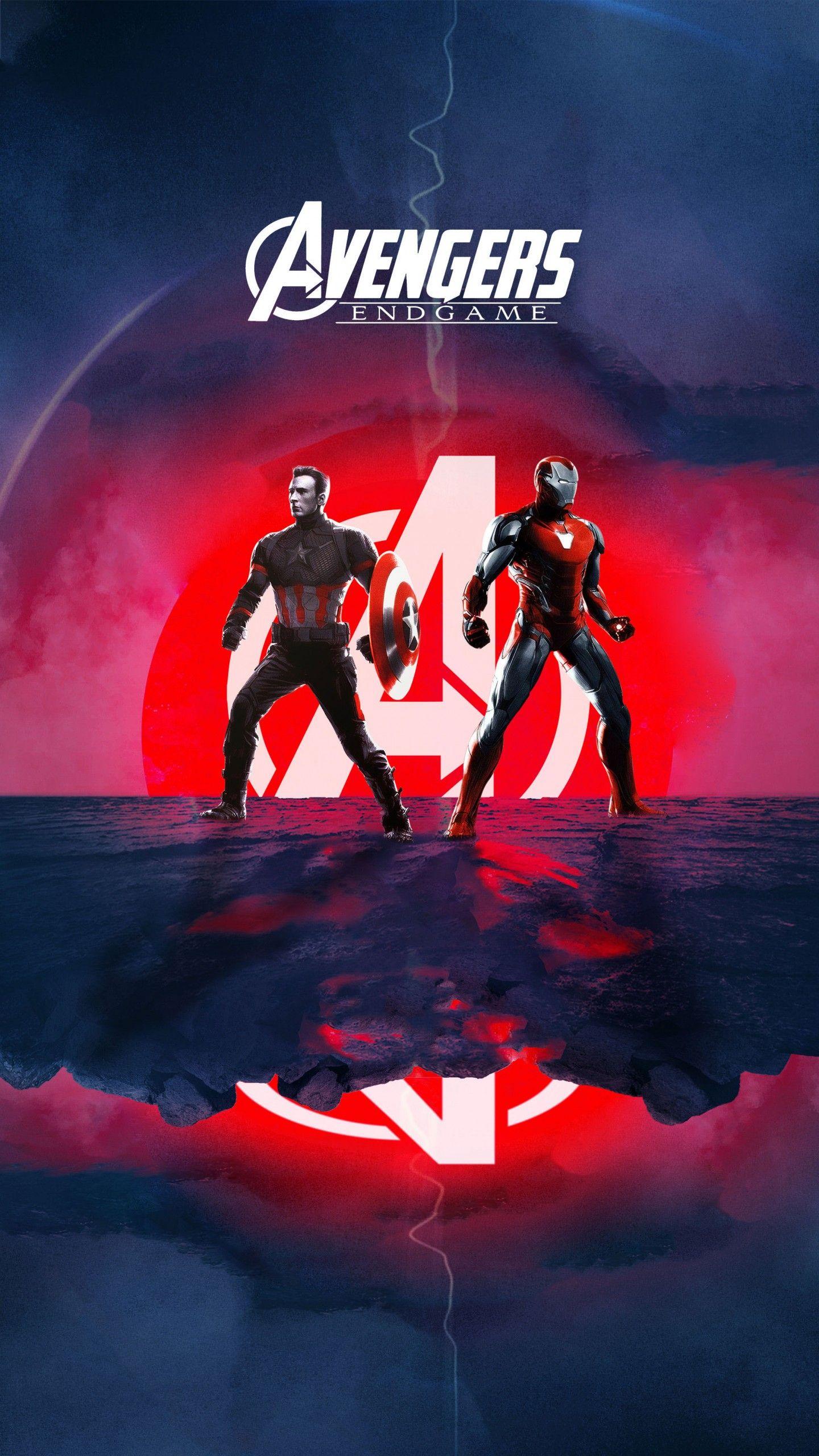 1440x2560 Captain America Iron Man in Avengers Endgame 4K Wallpaper