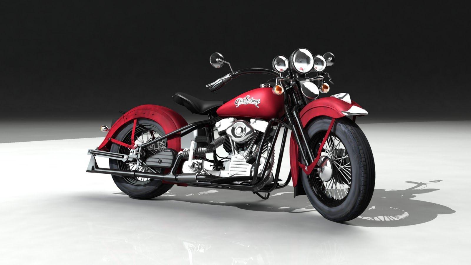 1600x900 Jay Animate: Old School Motorcycles Rendering