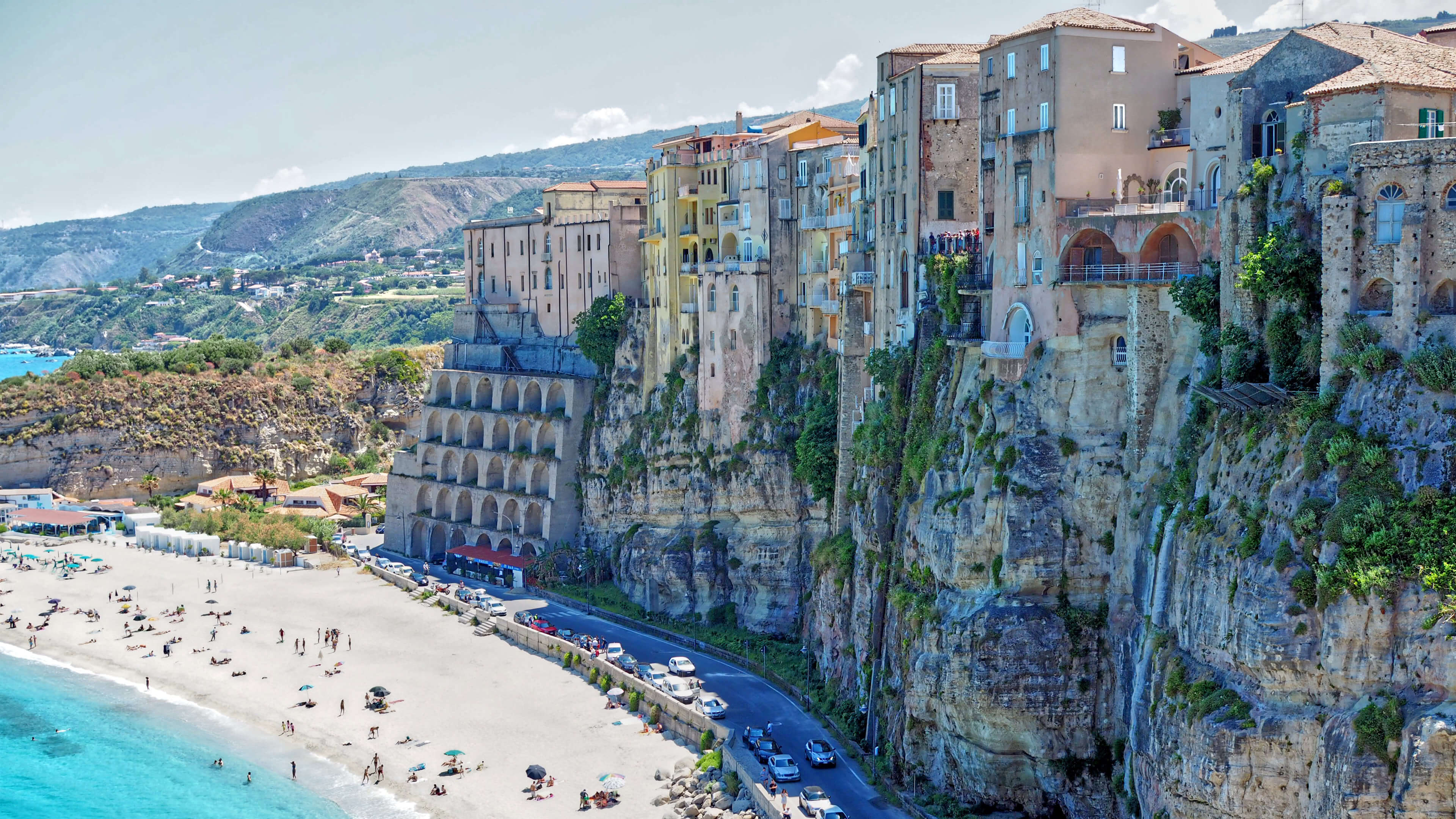3840x2160 Beautiful Italian Town of Tropea 4K wallpaper