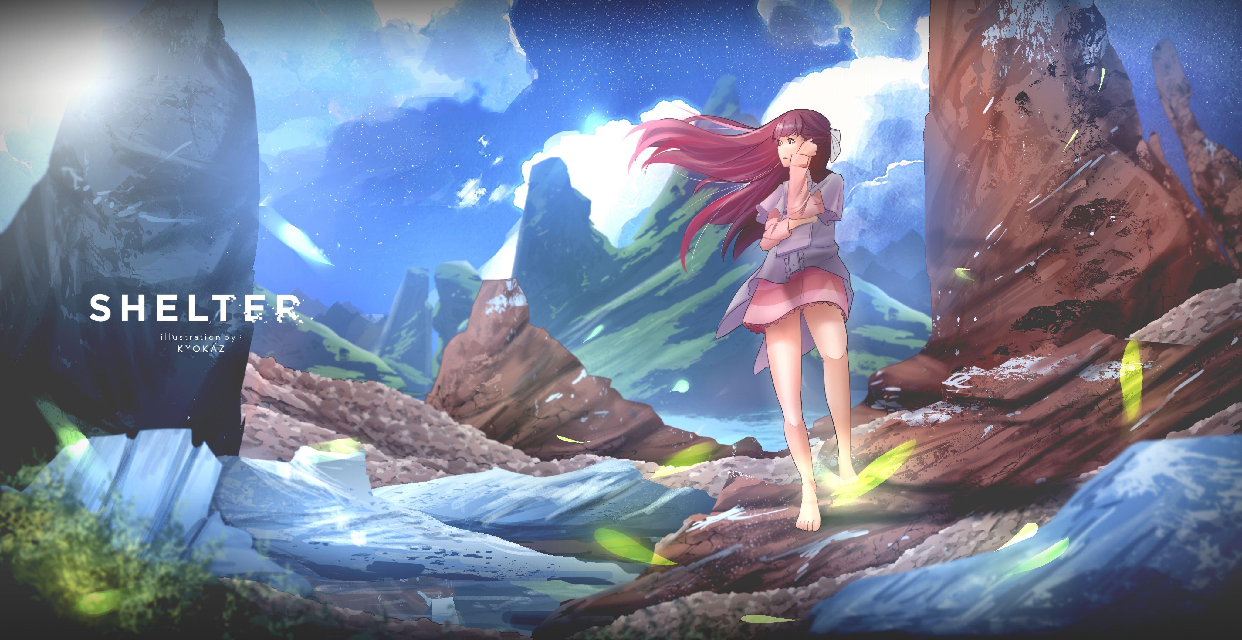 4093x2109 shelter. Anime scenery, Desktop wallpaper art, Anime background