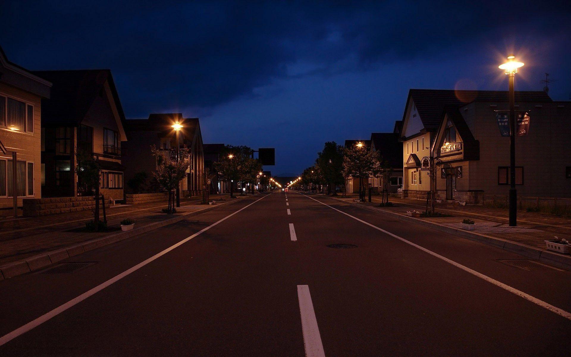 1920x1200 Suburbs in the night wallpaper