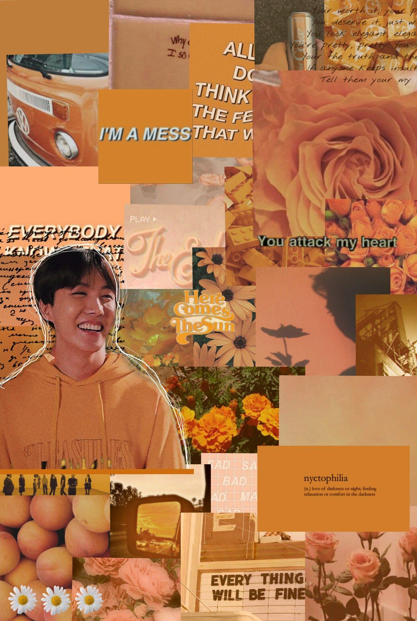 1454x2163 bts jhope hoseok orange Image by