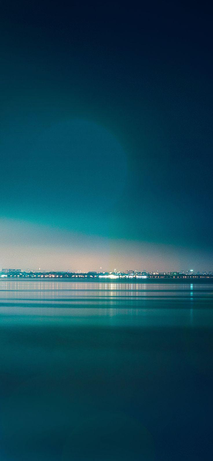 736x1593 iPhone X wallpaper : lake city view night dark nature awesome blue flare via iPhoneXpapers.com. Wallpaper Magazine Your daily source of best wallpaper around the world