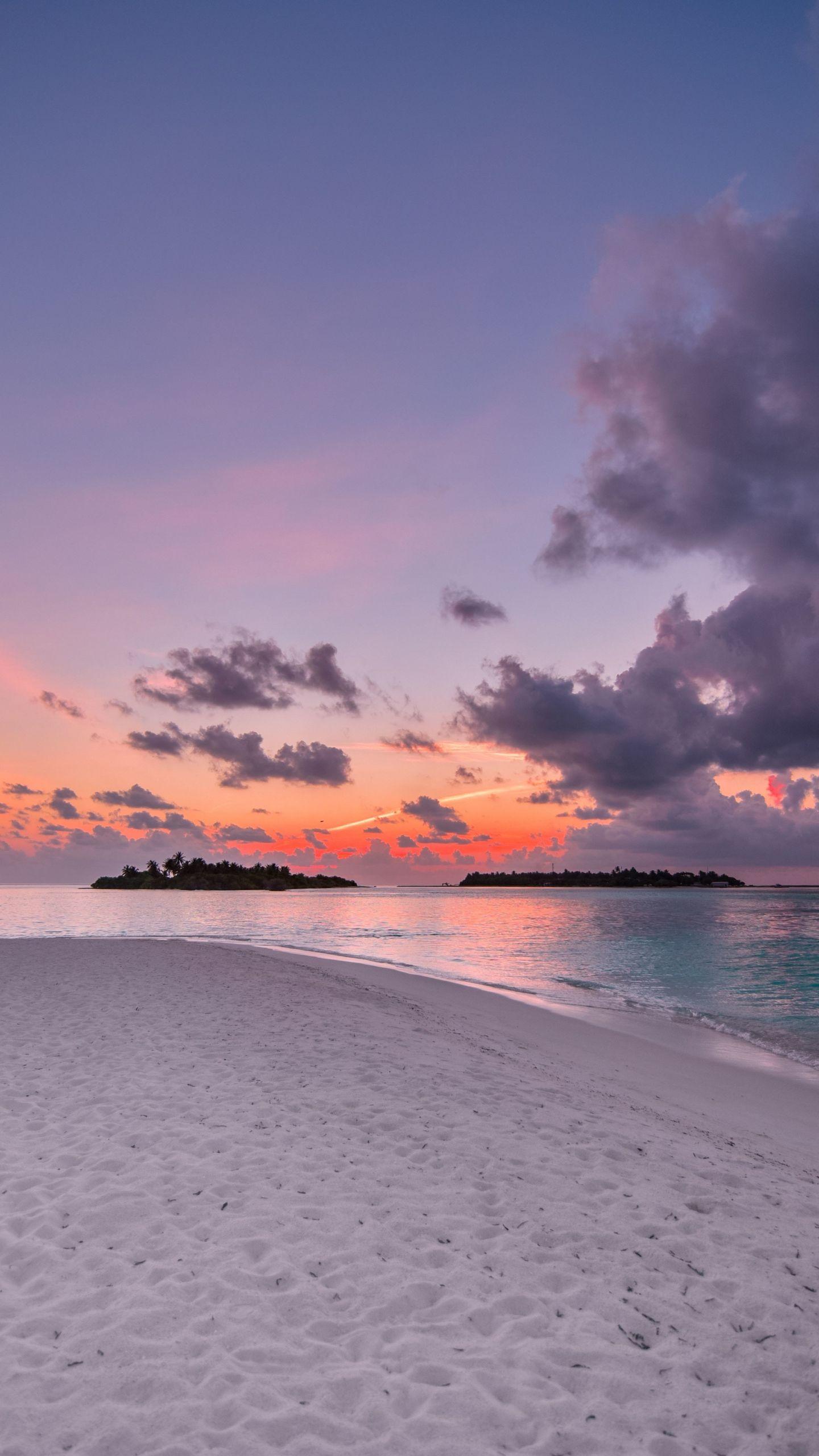 1440x2560 Download 1440x2560 wallpaper beach, island, sunset, clouds, nature, qhd samsung galaxy s s edge, note, lg g 1440x2560 HD image, background, 15720