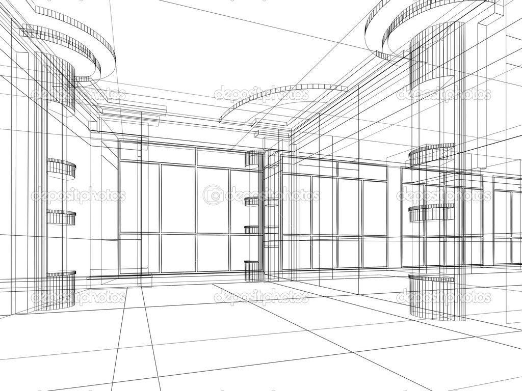 3d architectural wallpaper design digital building sketch  Stock Image   Everypixel