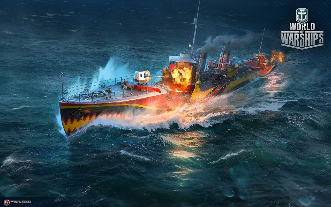 1280x800 Wallpaper World Of Warship Japanese Destroyer Fujin Games Ships